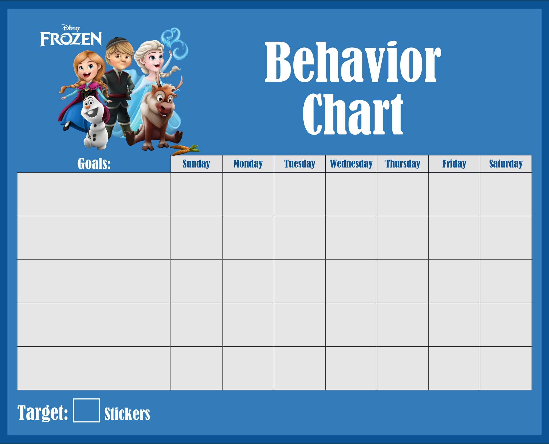 Frozen Sticker Charts 10 Free PDF Printables Printablee
