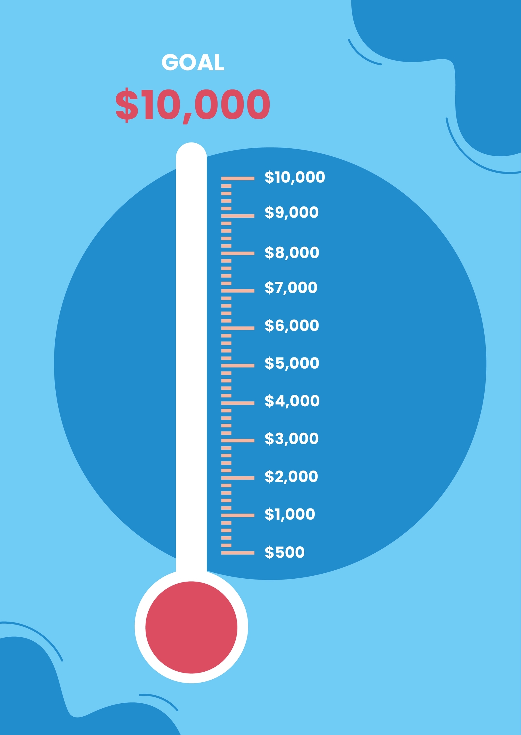 Fundraising Thermometer Chart Template In Illustrator PDF Download Template