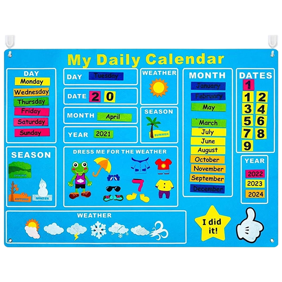 Daily Calendar Chart For Kids Printable