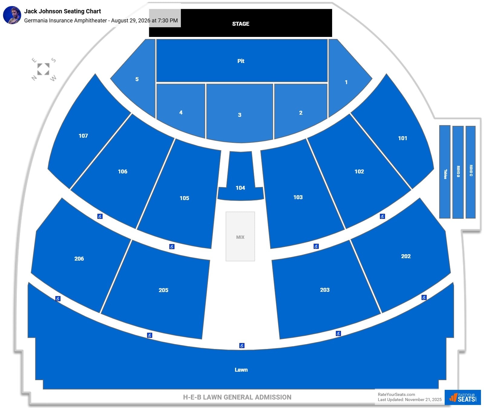 Germania Insurance Amphitheater Seating Chart RateYourSeats