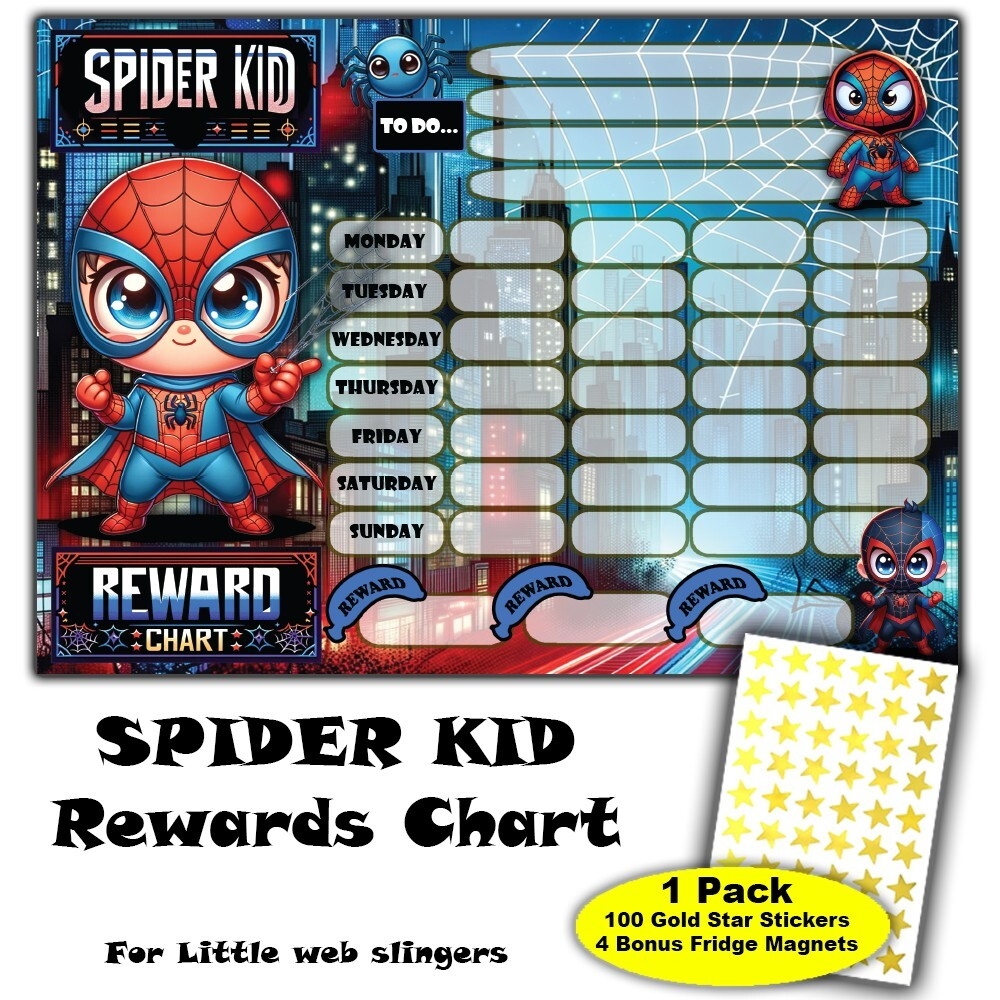 Good Behaviour Marvel Spider Kid Themed Reward Chart 100 Gold Star Stickers EBay Good Behaviour Marvel Spider Kid Themed Reward Chart 100 Gold Star Stickers EBay