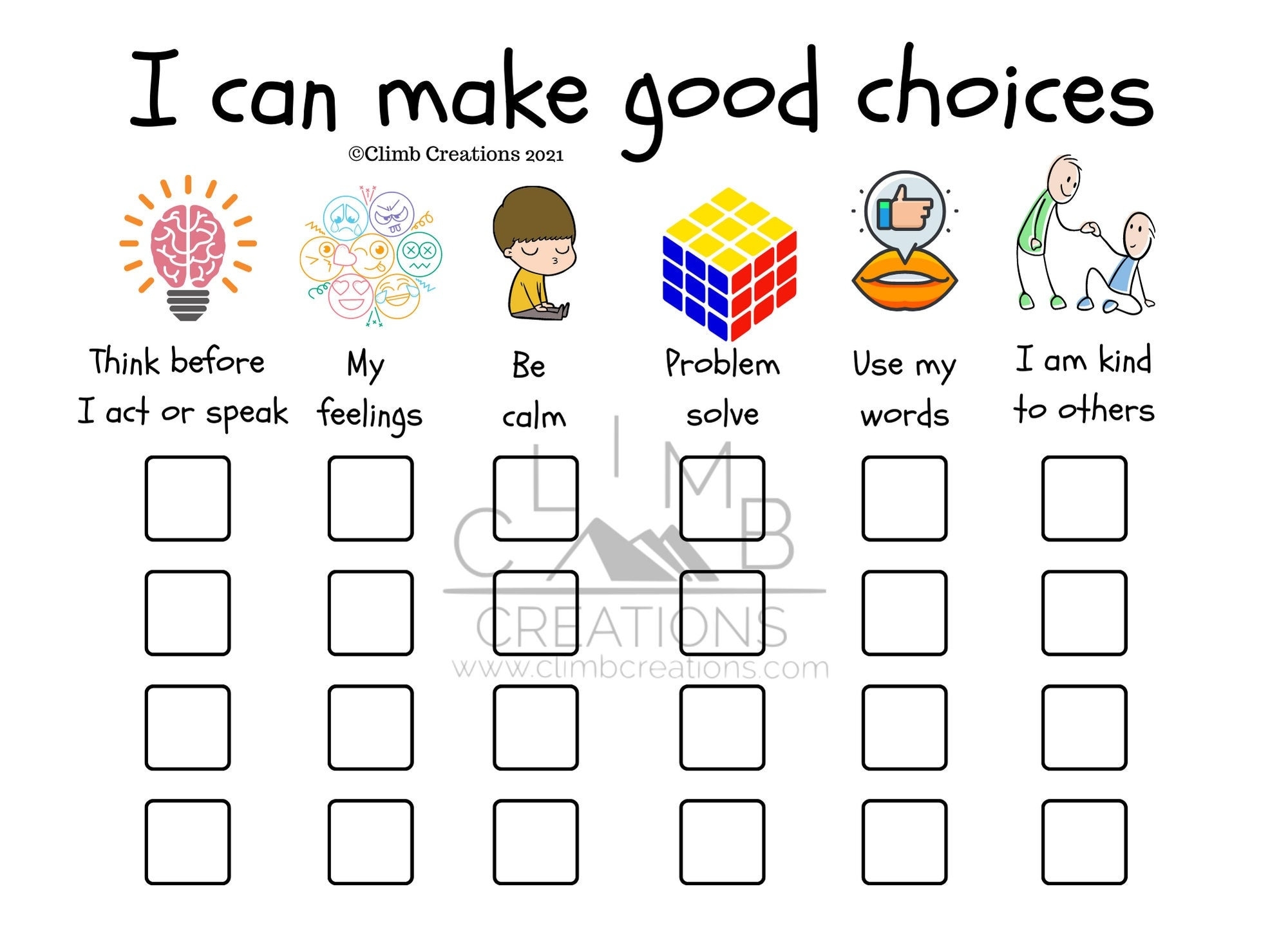 Goodchoiceschart digitaldownload summer helpful chores printable positivechoices behavior add adhd independence camp organize momshelper Etsy