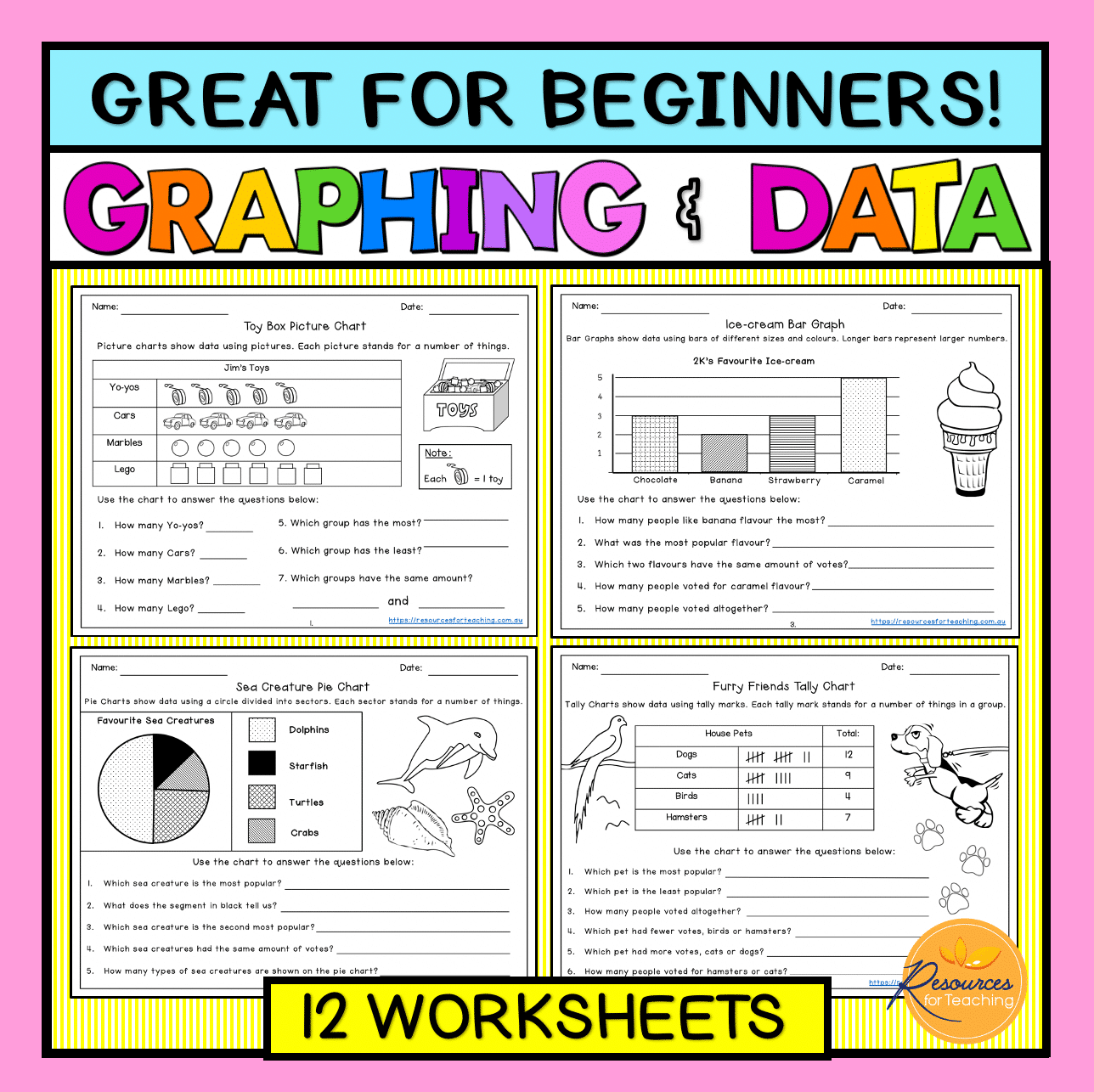 Graphs Charts Printable Activities High School