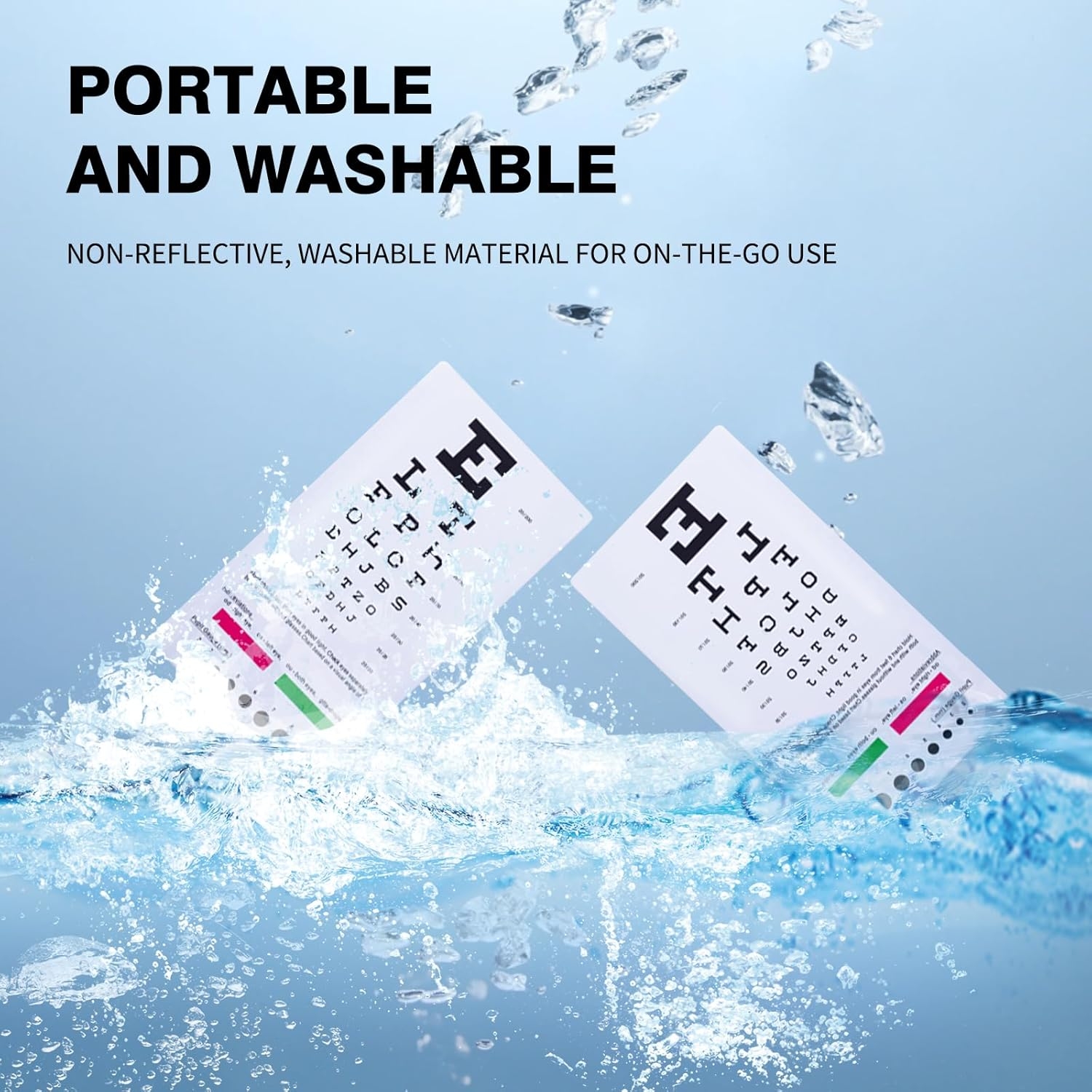 Handheld Snellen Chart Printable Pdf YAFIYGI Pocket Eye Chart Set Snellen Rosenbaum Combo For Vision Tests 6 5 X 3 5 Fastest Eye Test