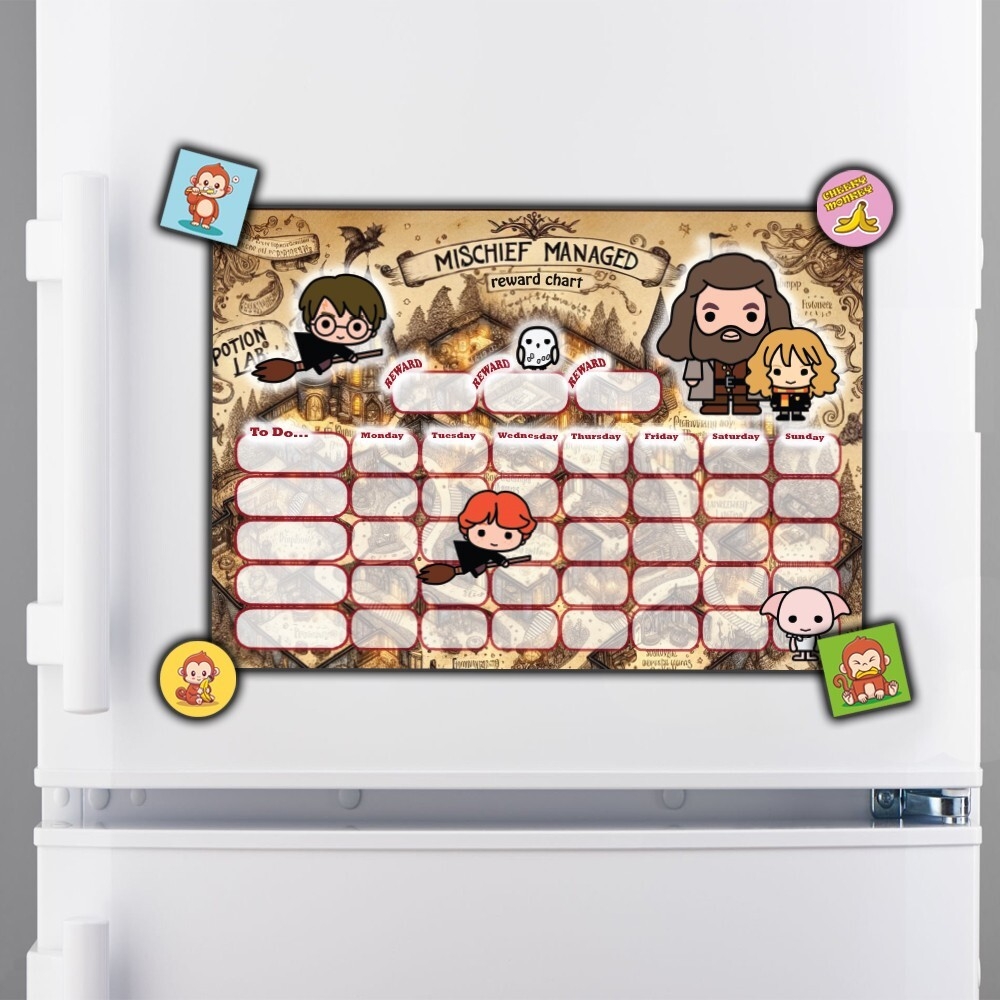 Harry Potter Mischief Managed Behaviour Reward Chart 100 Gold Star Stickers EBay