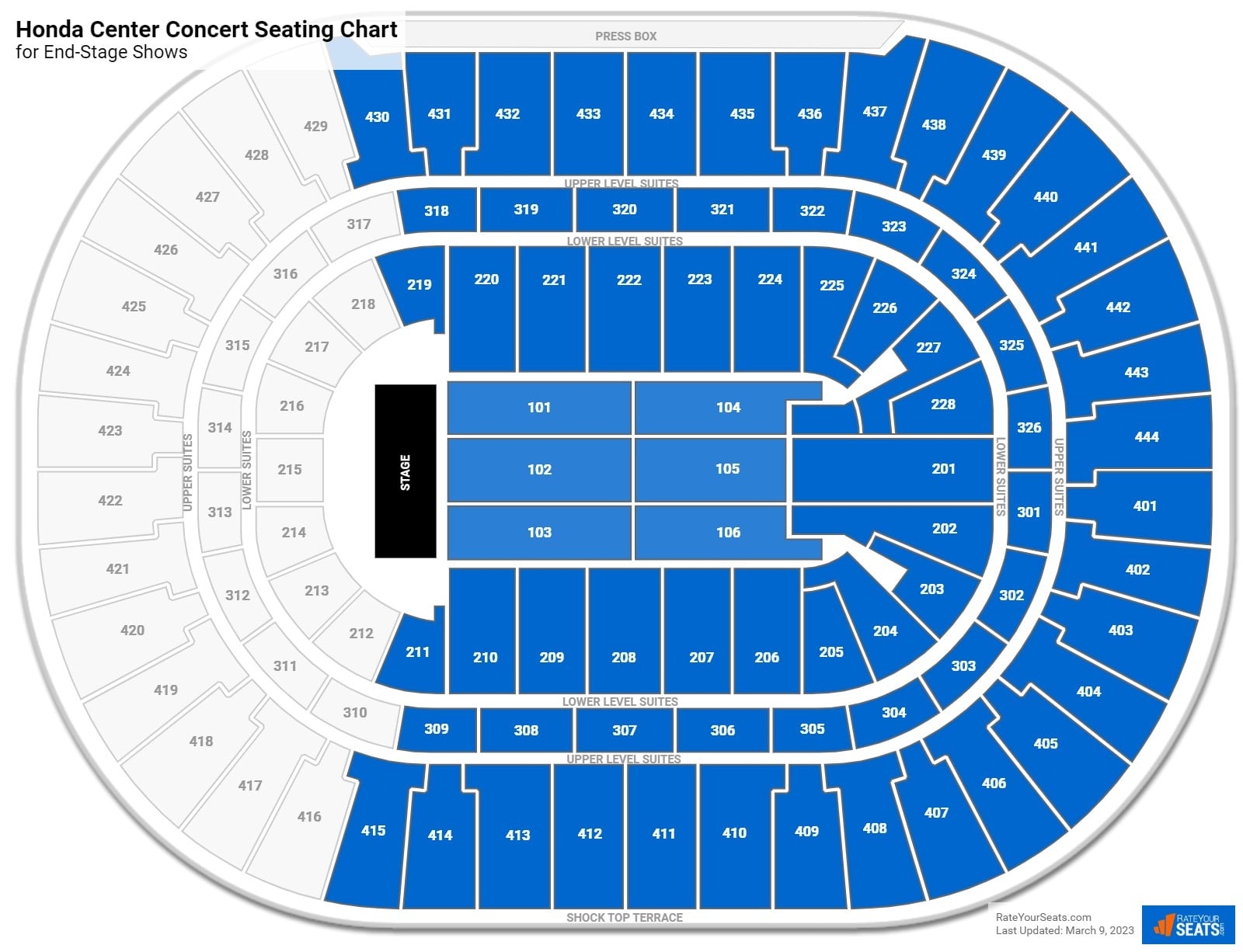 Honda Center Concert Seating Chart RateYourSeats