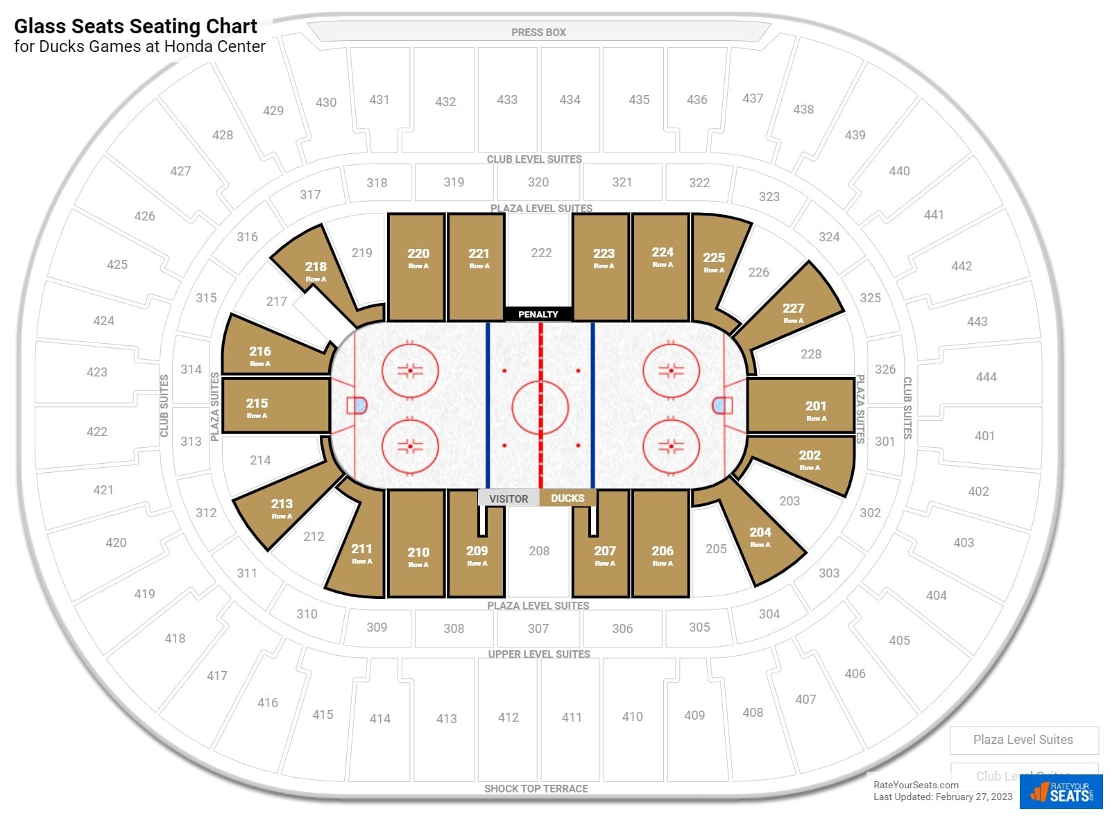Honda Center Printable Seating Chart