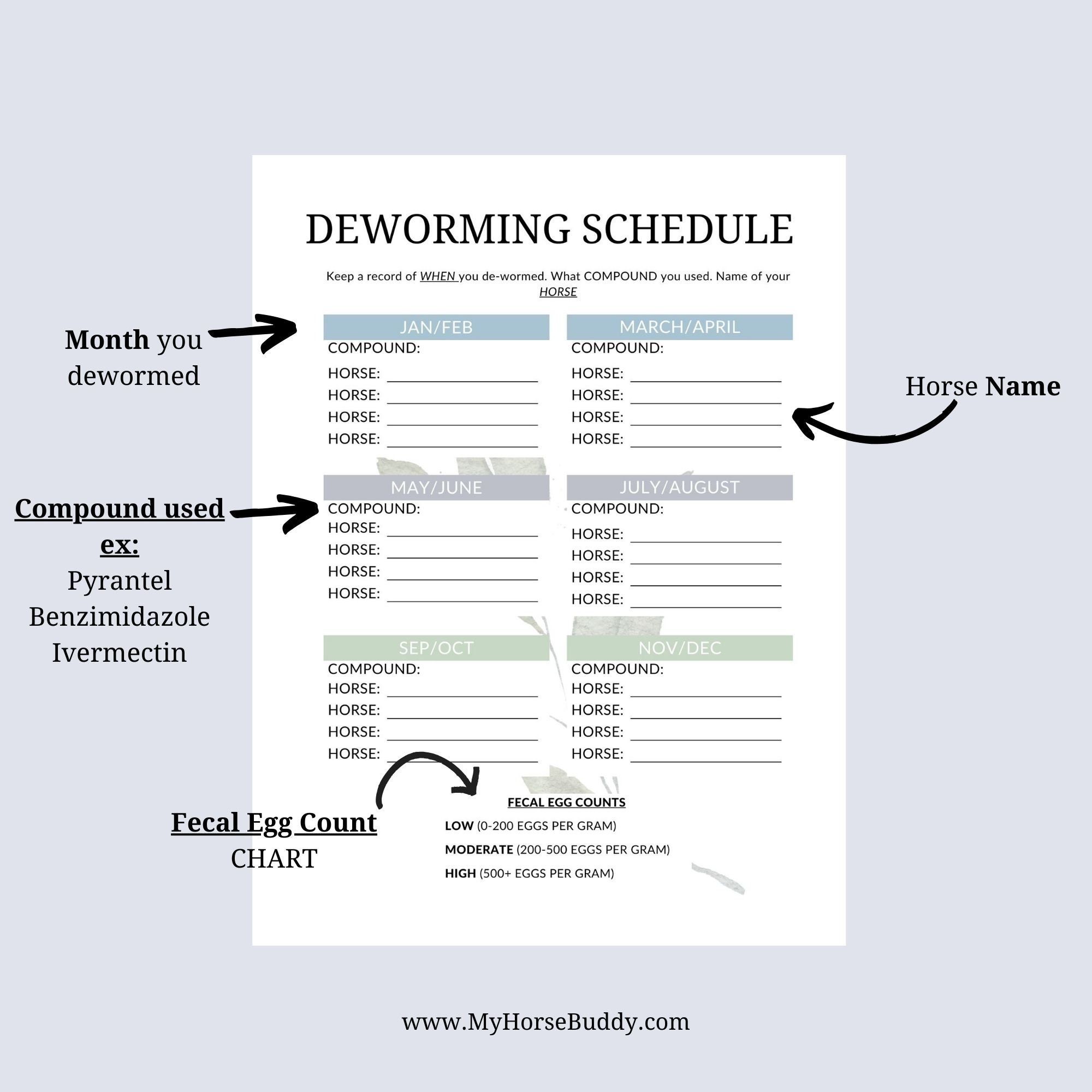 Horse Deworming Schedule Printable Horse Deworming Schedule Digital Download Get Yours Today Etsy Horse Deworming Schedule Printable Horse Deworming Schedule Digital Download Get Yours Today Etsy