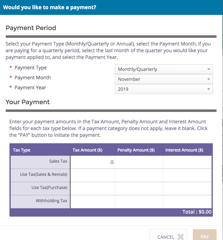 Printable Michigan Sales Tax Chart