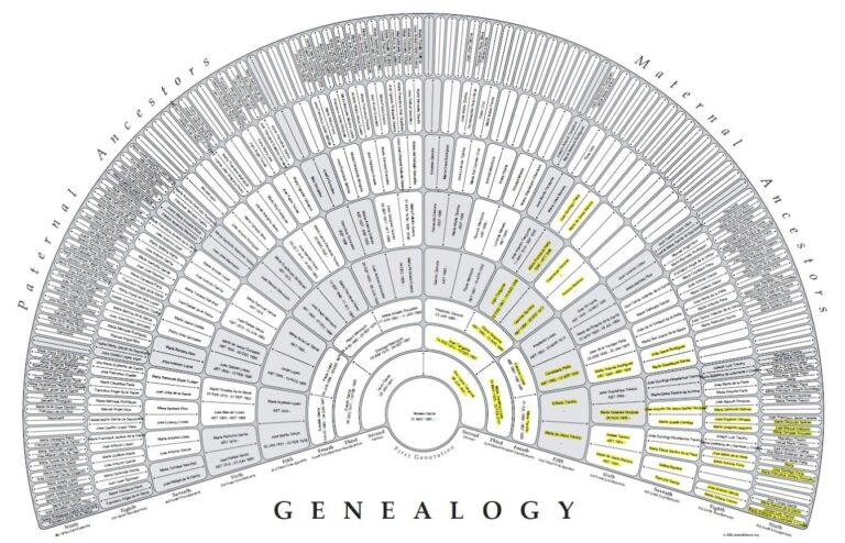 How To Print 9 Generations Of Your Family Tree On A Fan Chart We Are Cousins