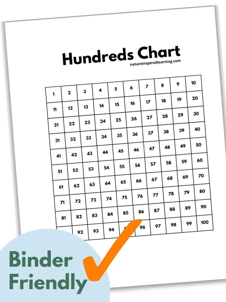 Hundreds Charts Free Printable Nature Inspired Learning
