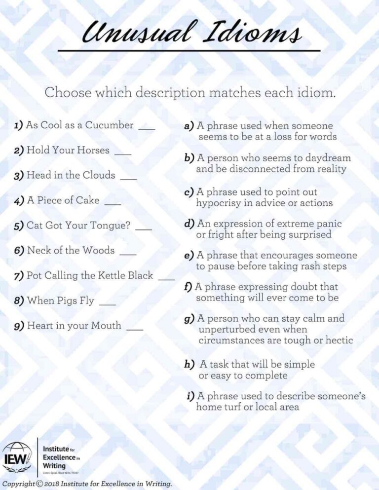 IEW Practical Printables