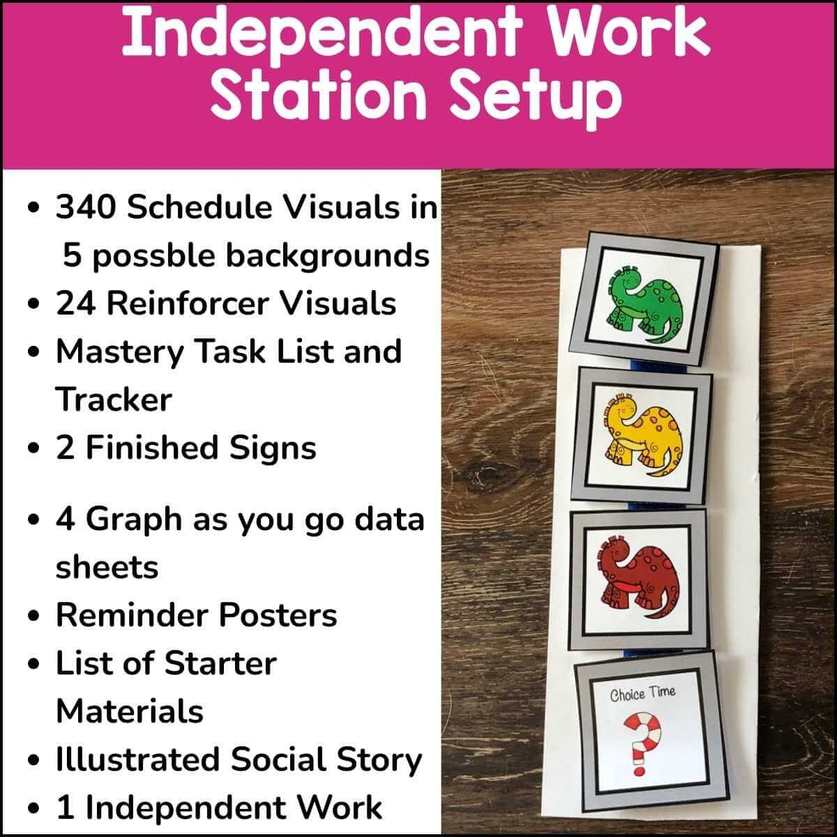 Independent Work Stations Task Box Starter W File Folder Activities Task Cards Autism Classroom Resources