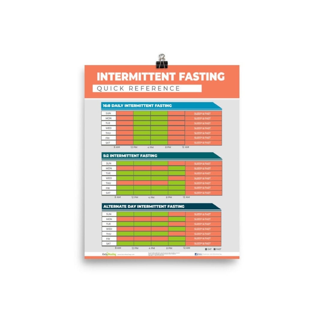 Intermittent Fasting Tracker Weekly Schedule Log printable PDF Etsy UK