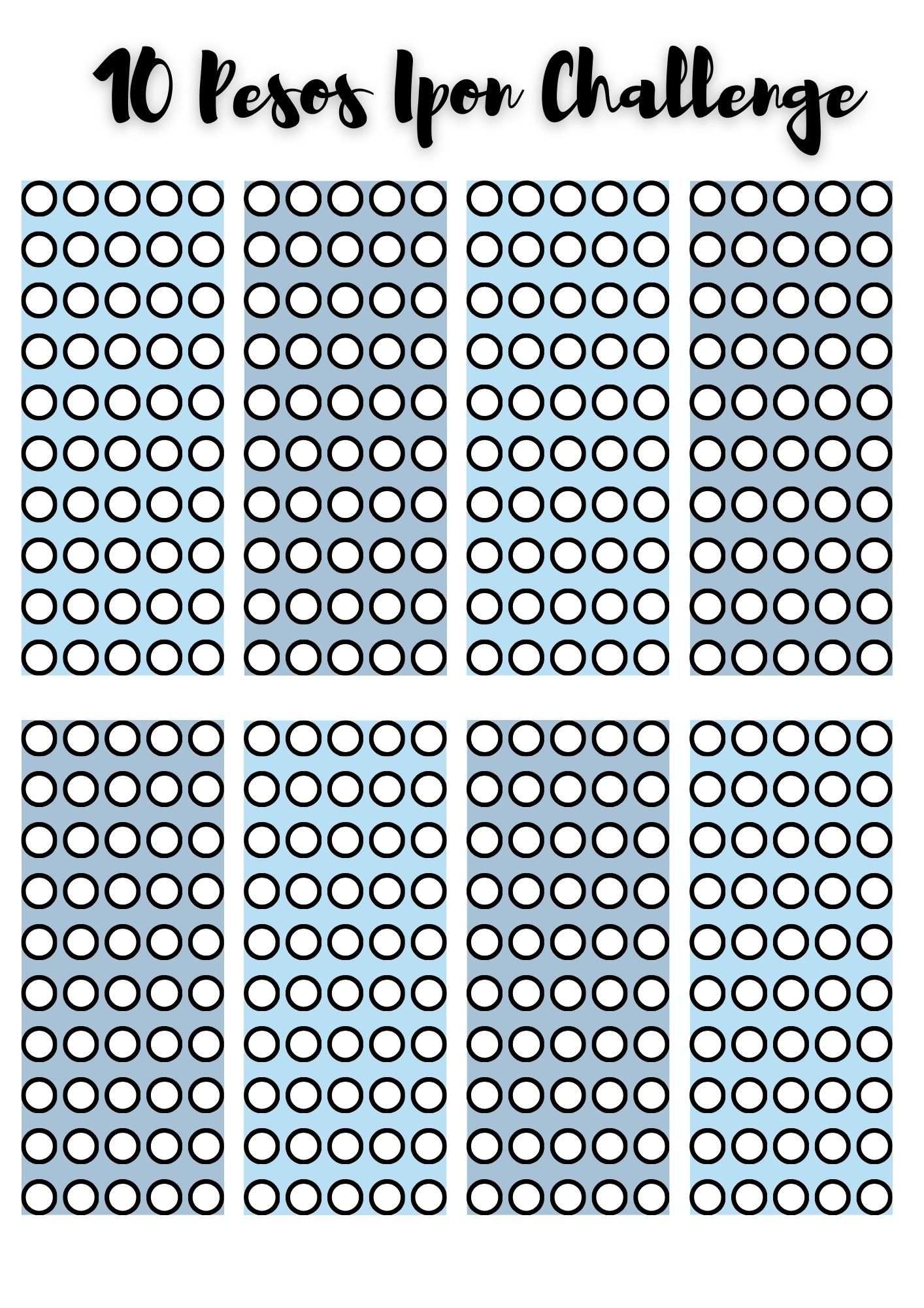 Ipon Challenge Template By Jeninamolina3 Raket PH