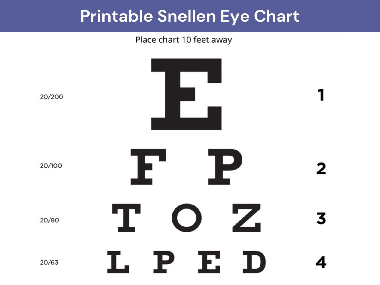 Printable Eyes Test Chart