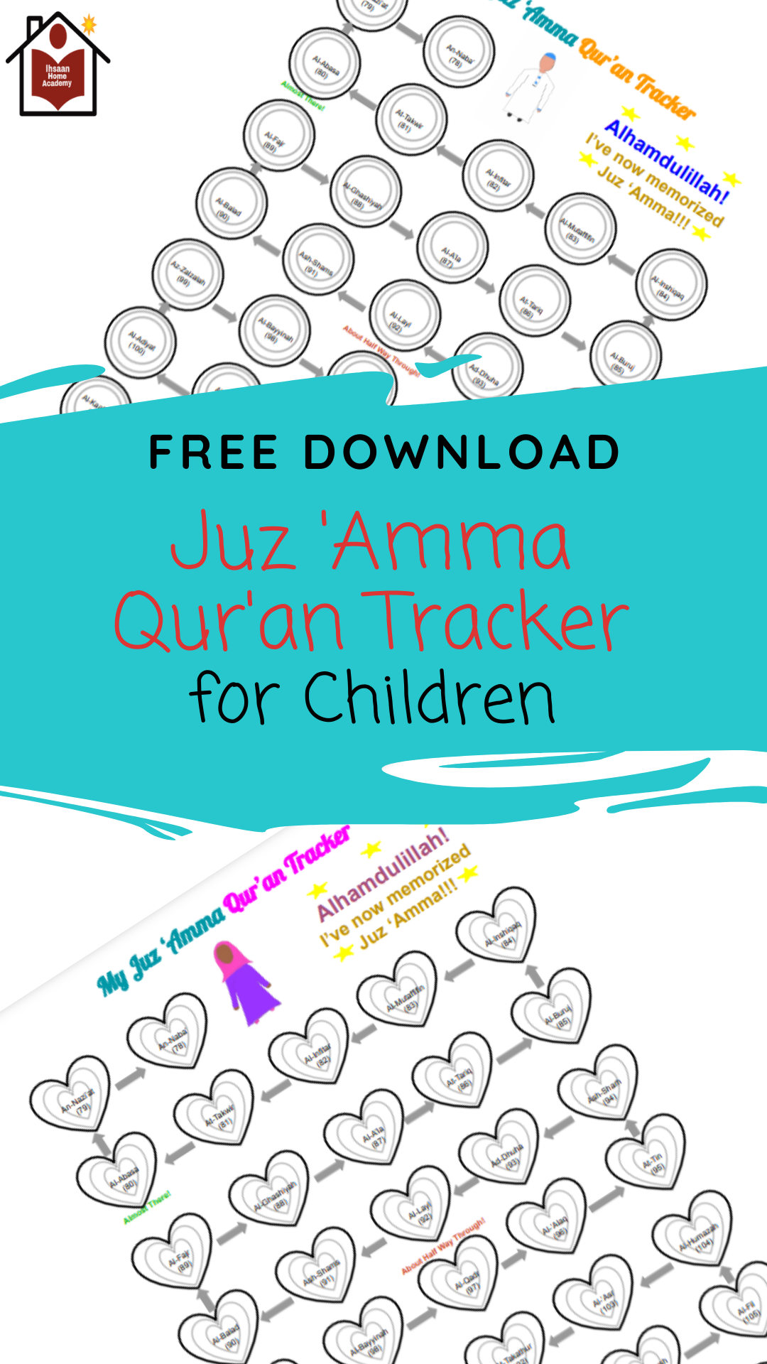 Juz Amma Qur an Tracker For Children Free Download Ihsaan Home Academy