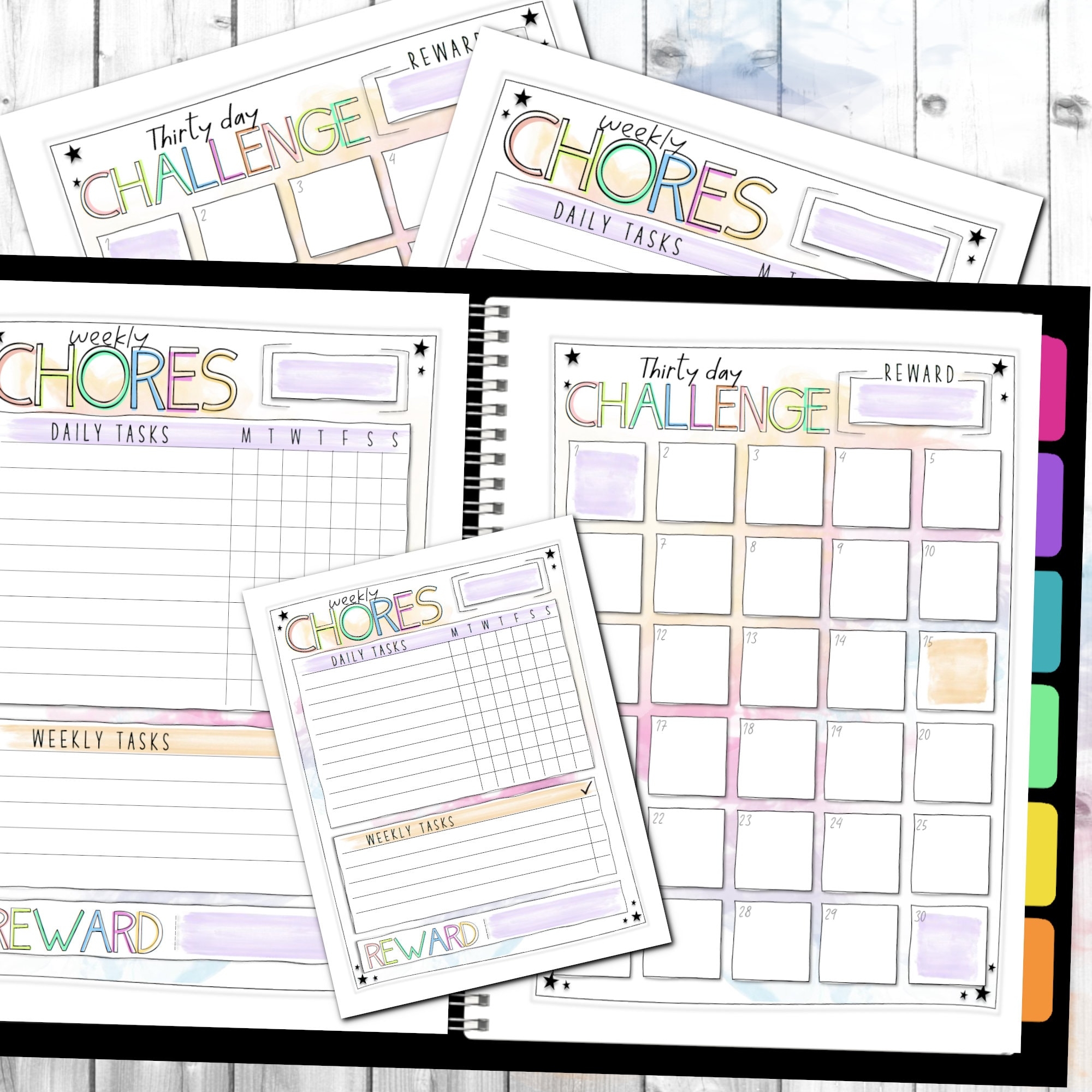 Kids 30 Day Reward Chart Printable Etsy Kids 30 Day Reward Chart Printable Etsy