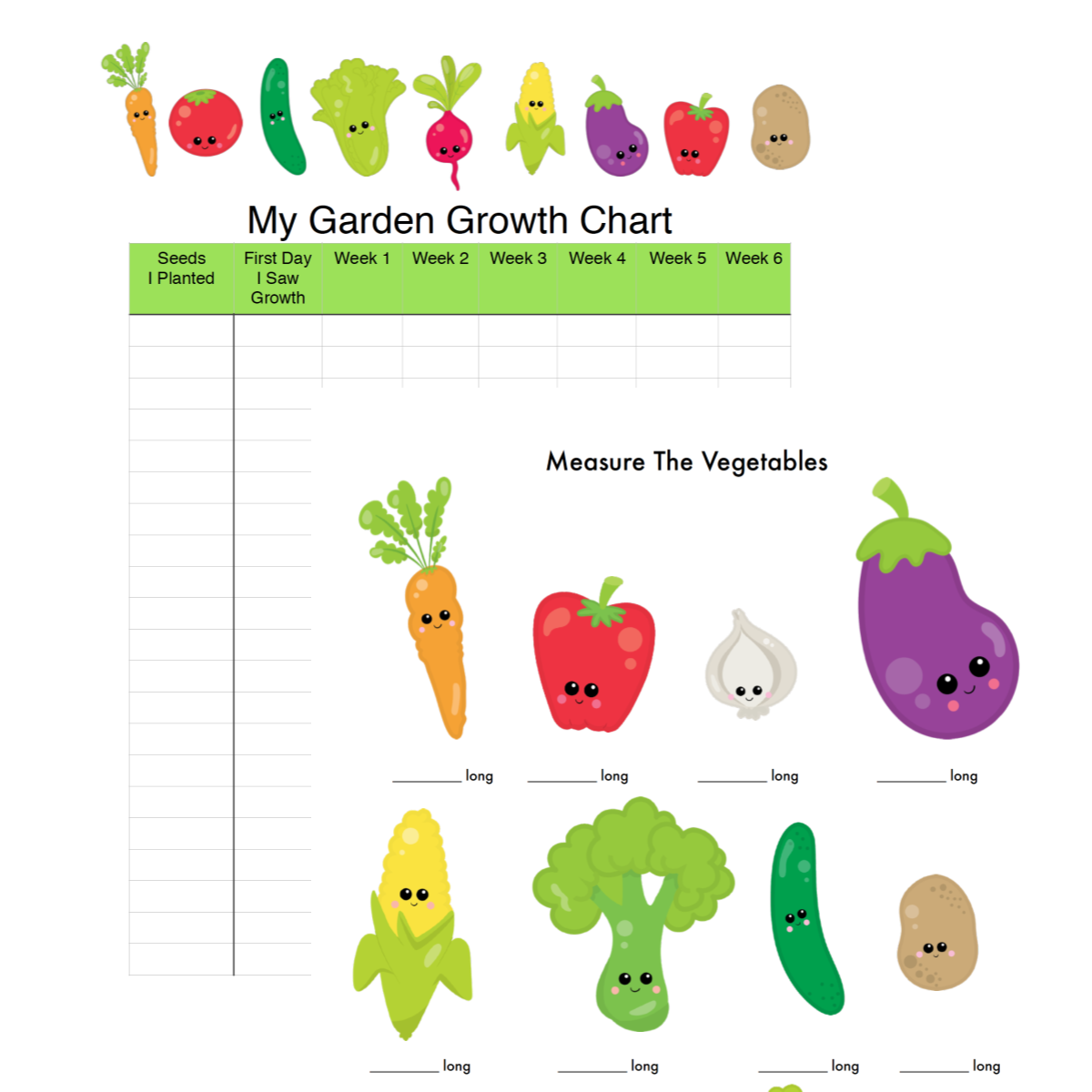 Kids Gardening Math Growth Measurement Teach Beside Me
