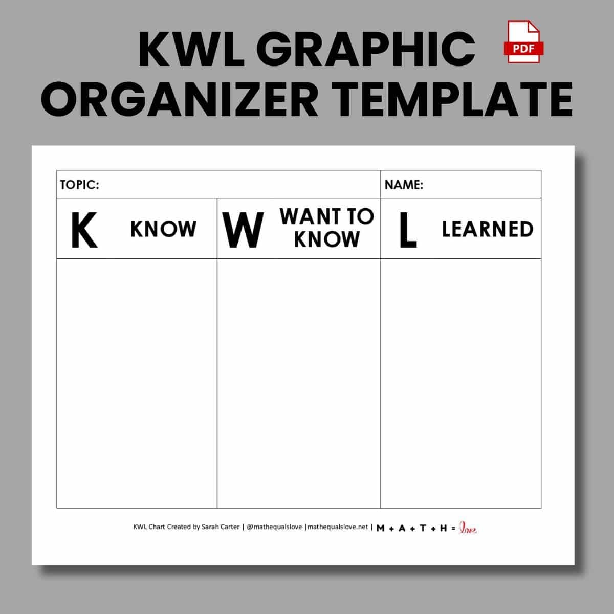 Free Printable Kwl Chart With Lines
