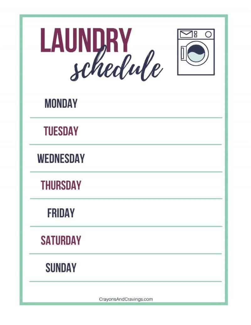 Laundry Routine Tips And Free Laundry Schedule Printable