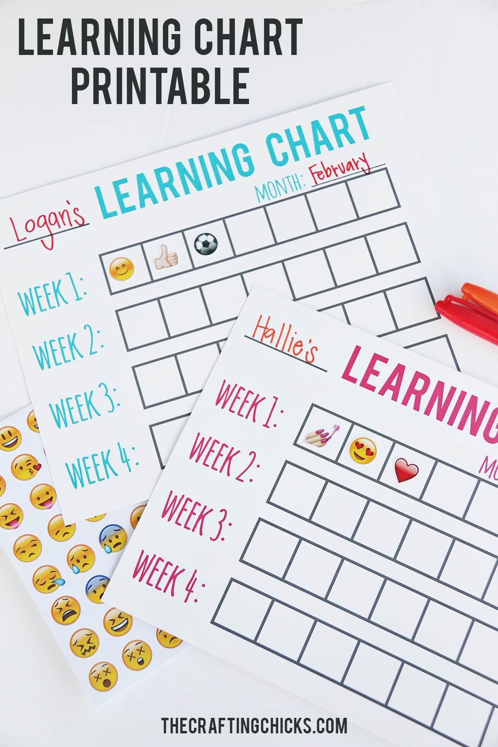 Learning Tracking Chart The Crafting Chicks