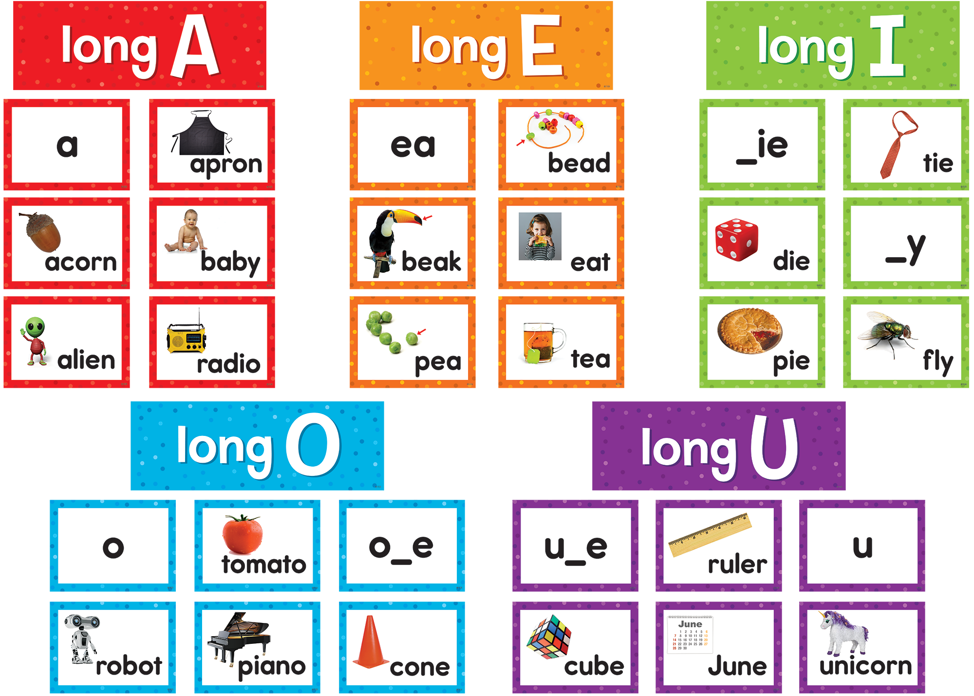 Long Vowels Pocket Chart Cards TCR20851 Teacher Created Resources Long Vowels Pocket Chart Cards TCR20851 Teacher Created Resources