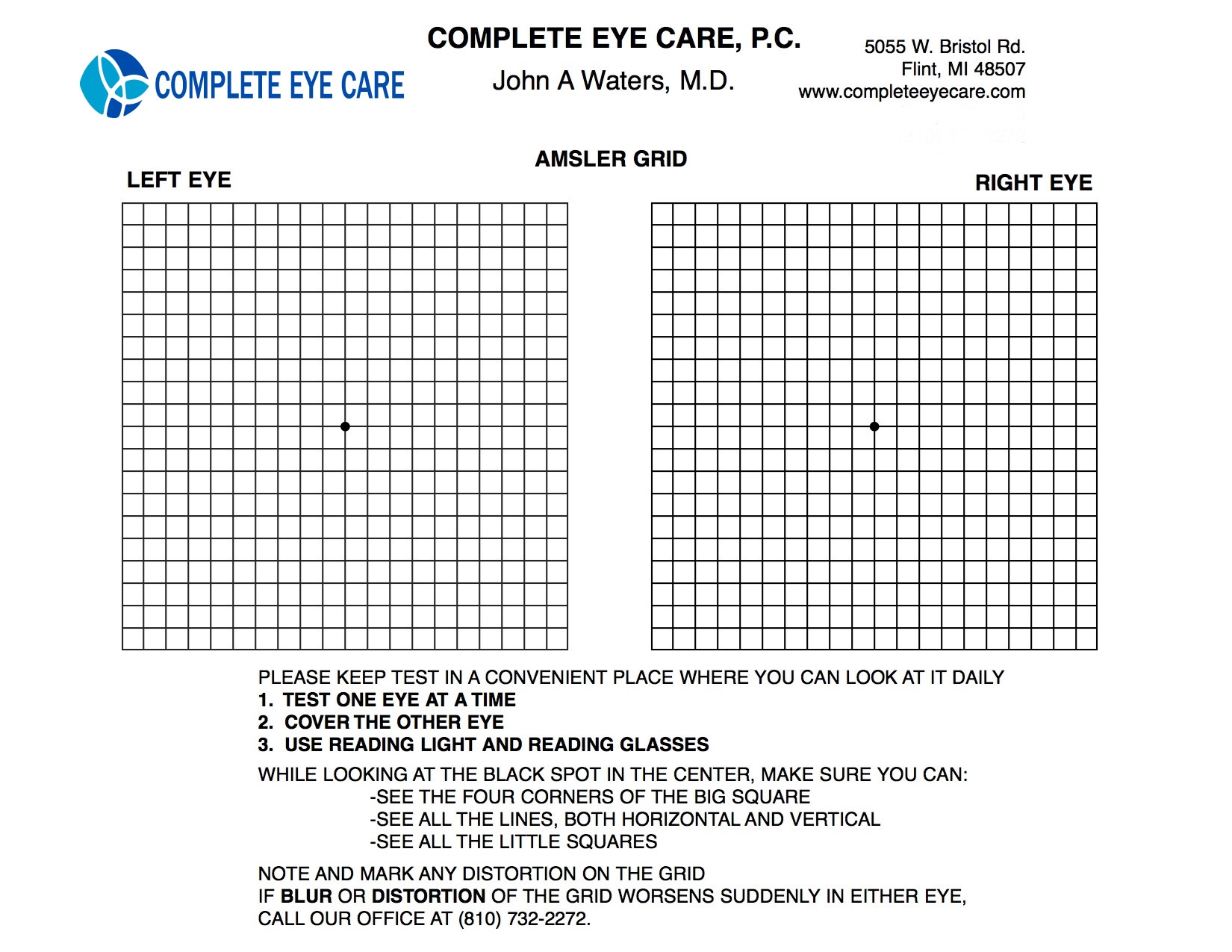 Printable Macular Degeneration Eye Chart Printable Macular Degeneration Eye Chart