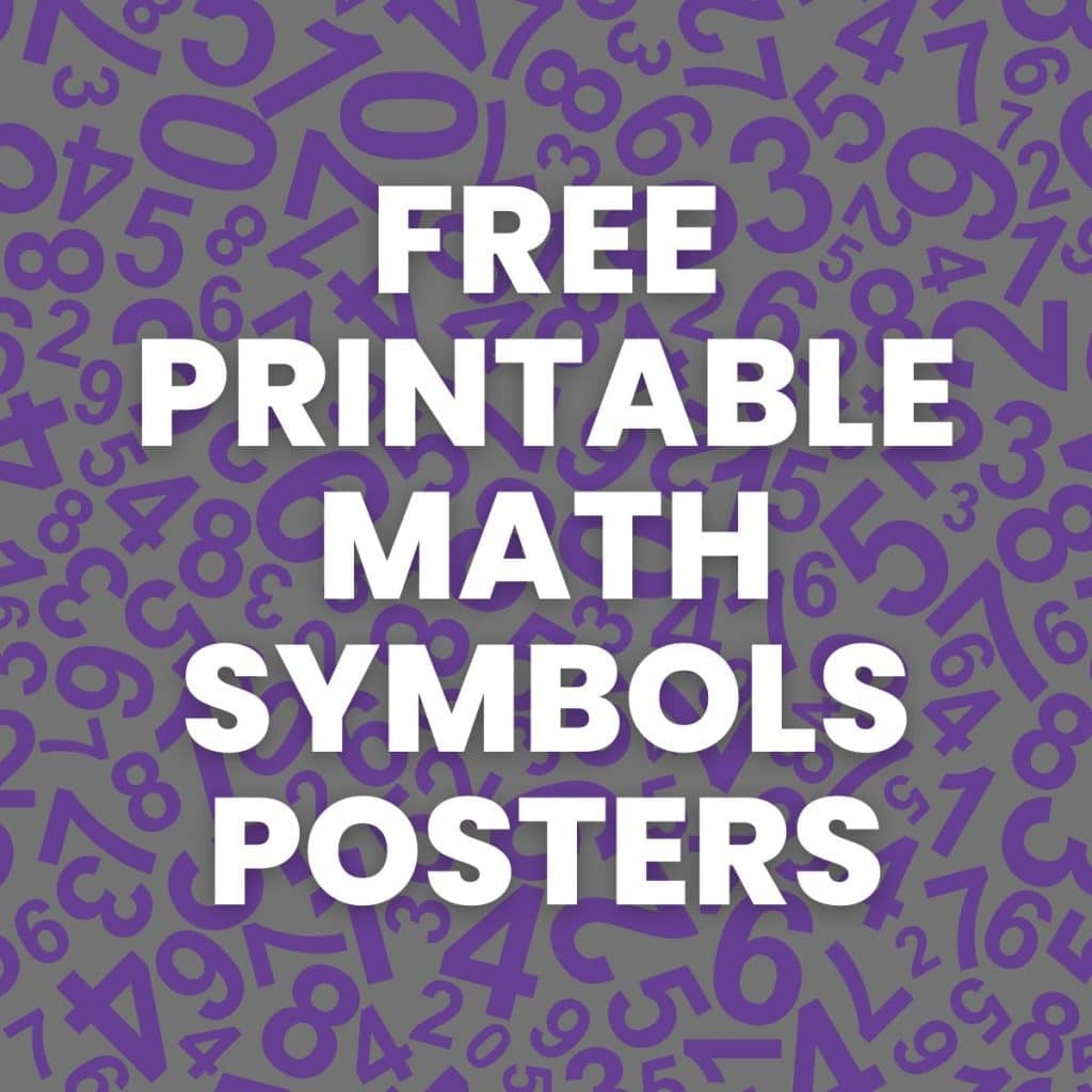 Math Symbols Posters Math Love