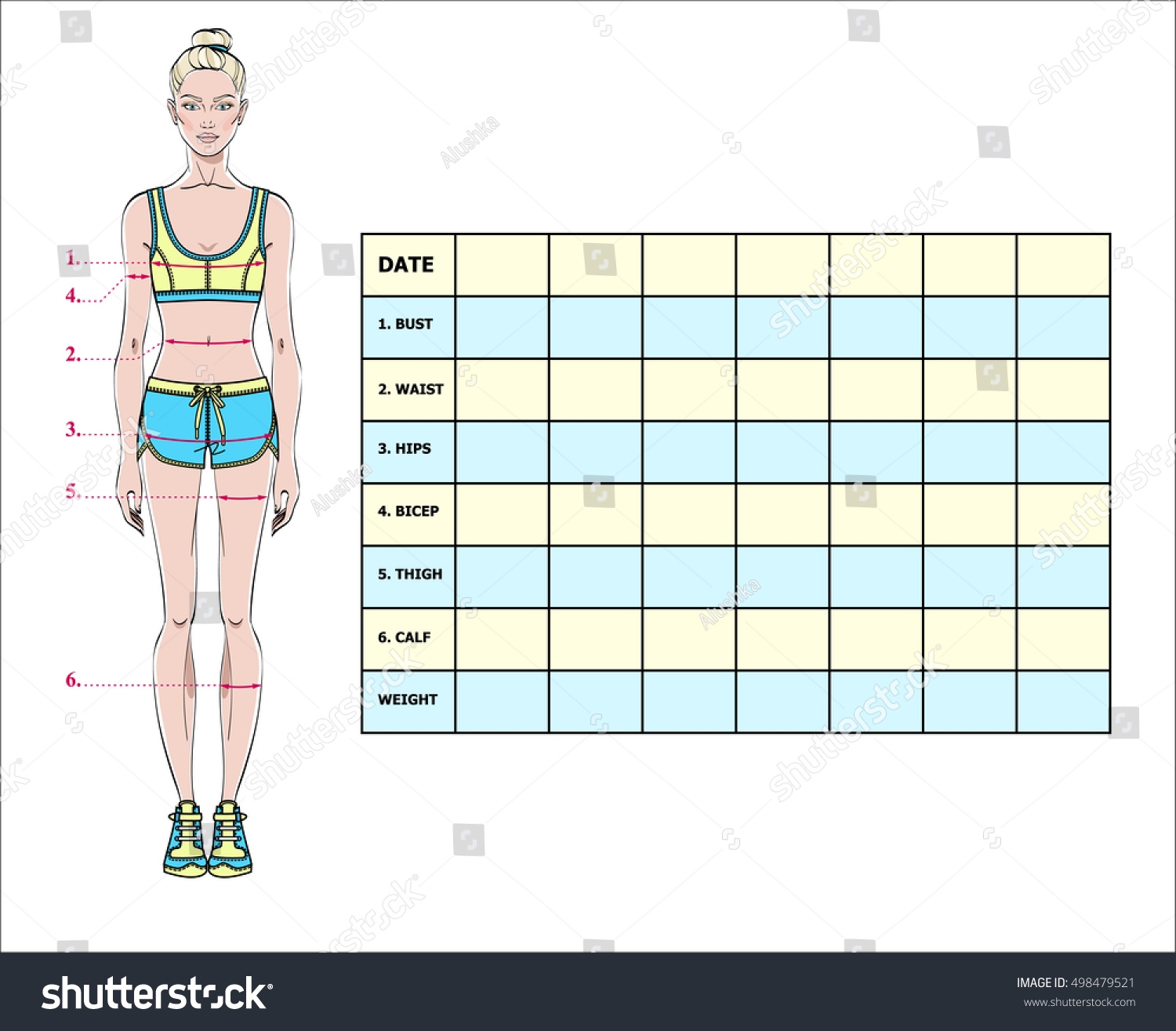 Measurement Chart Body Parameters Sport Diet Stock Vector Royalty Free 498479521 Shutterstock Measurement Chart Body Parameters Sport Diet Stock Vector Royalty Free 498479521 Shutterstock