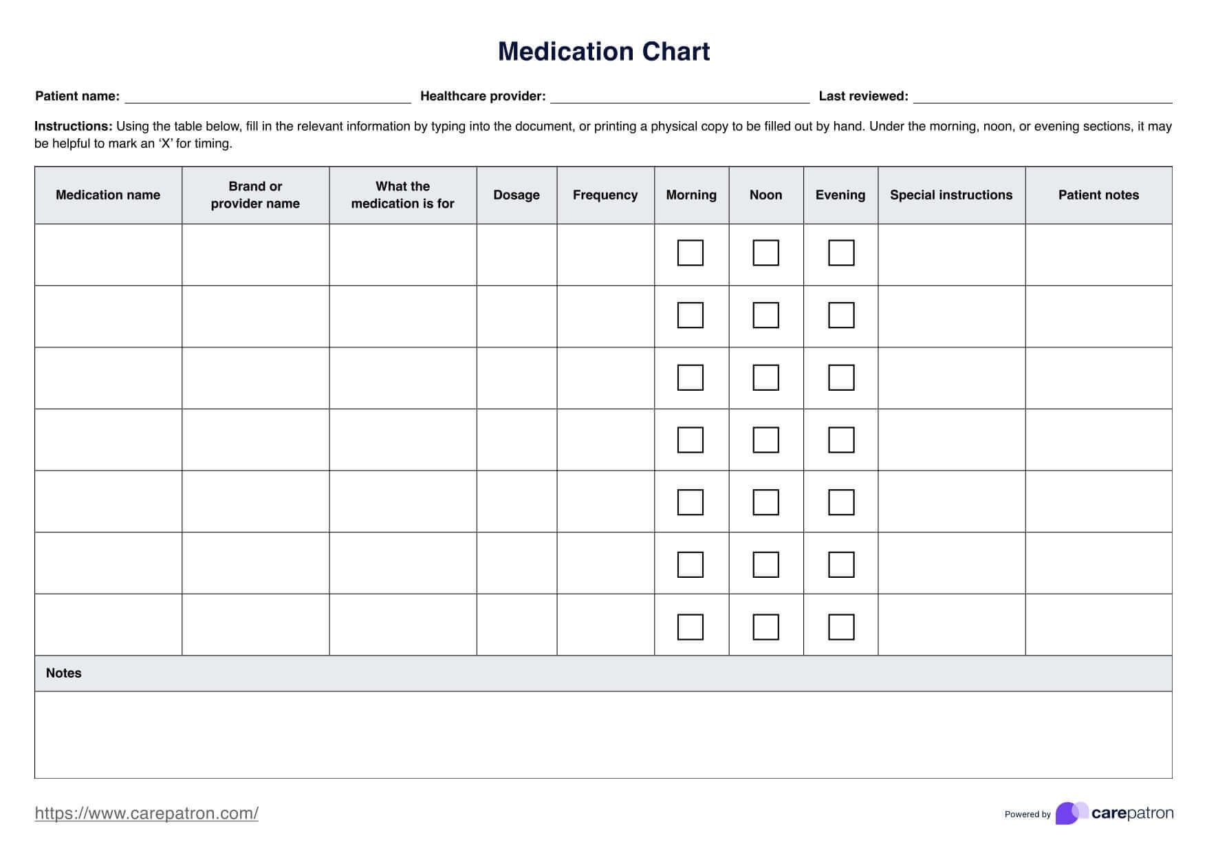 Free Printable Med Charts Free Printable Med Charts