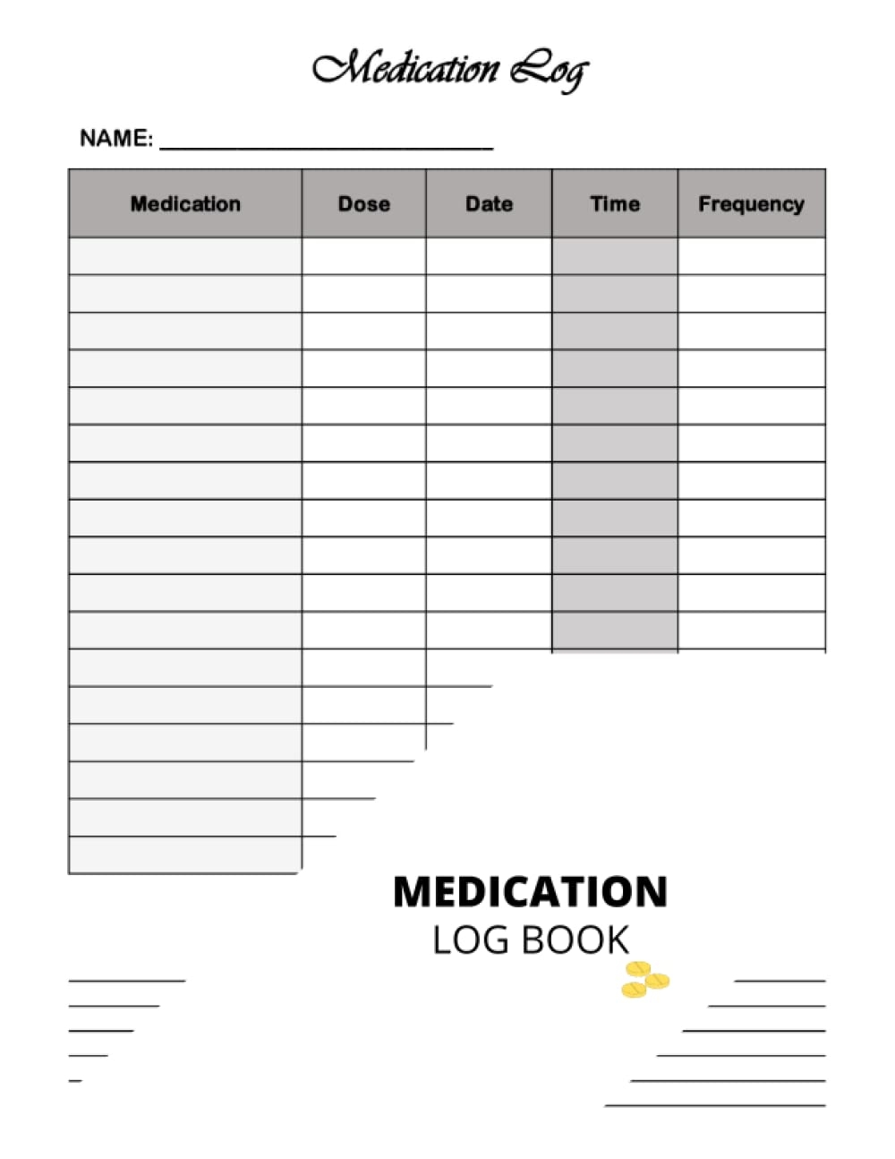 Free Printable Weekly Medication Chart