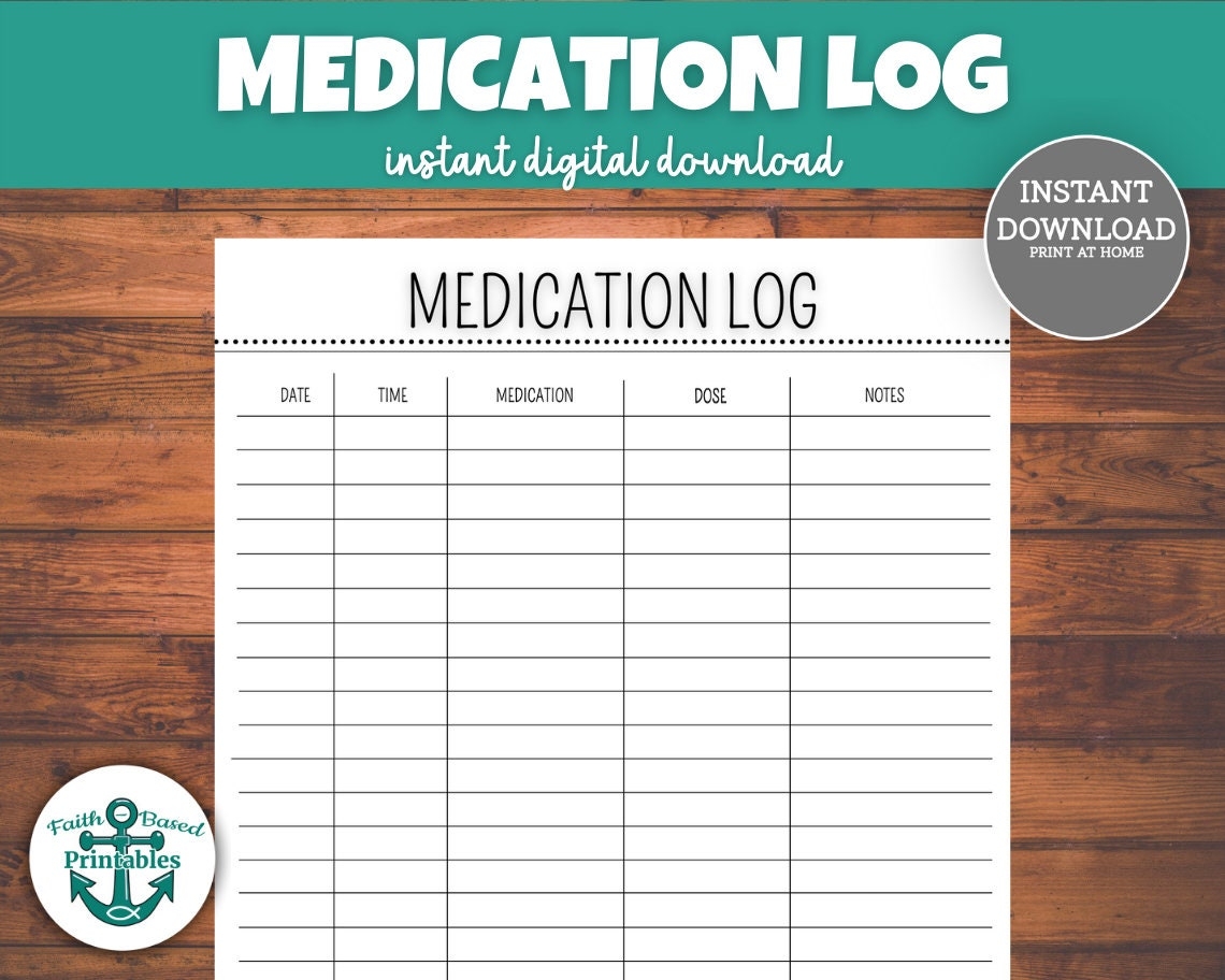 Medication Tracking Chart Printable