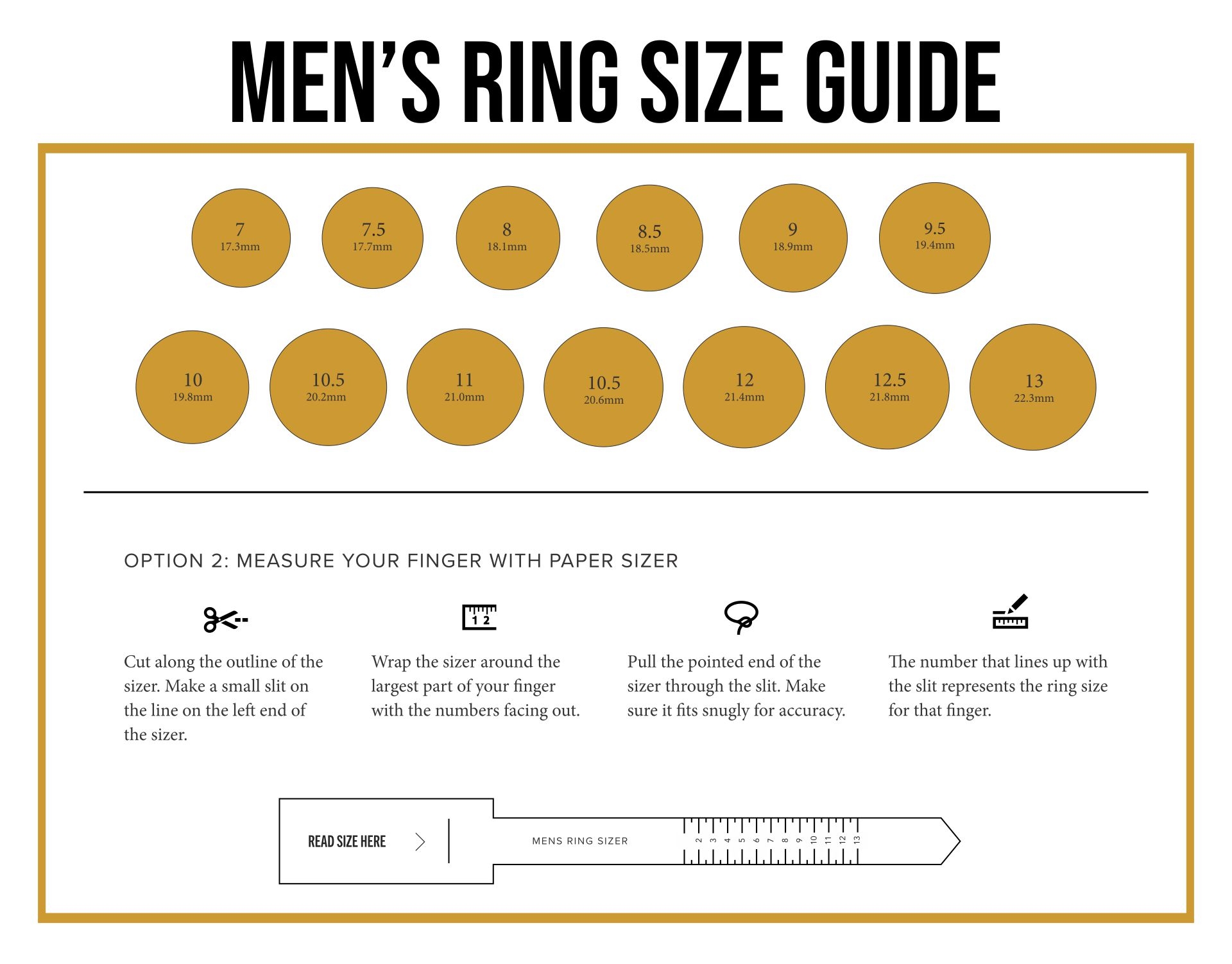 Ring Size Chart Printable Ring Sizer