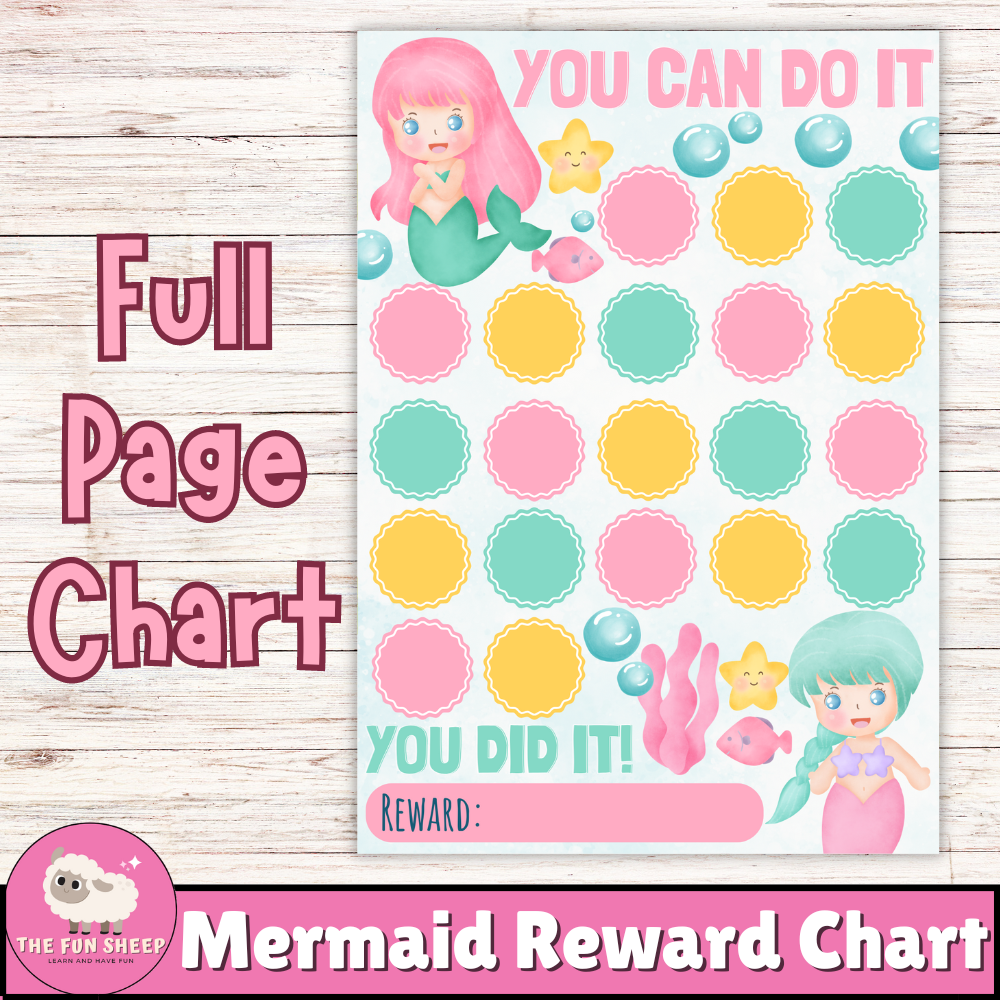 Mermaid Reward Chart Printable Behavior Chart Cute Mermaid Chore Chart Made By Teachers