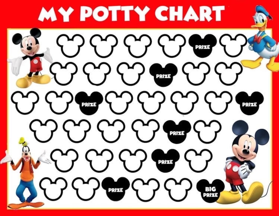 Mickey Potty Chart Etsy Mickey Potty Chart Etsy