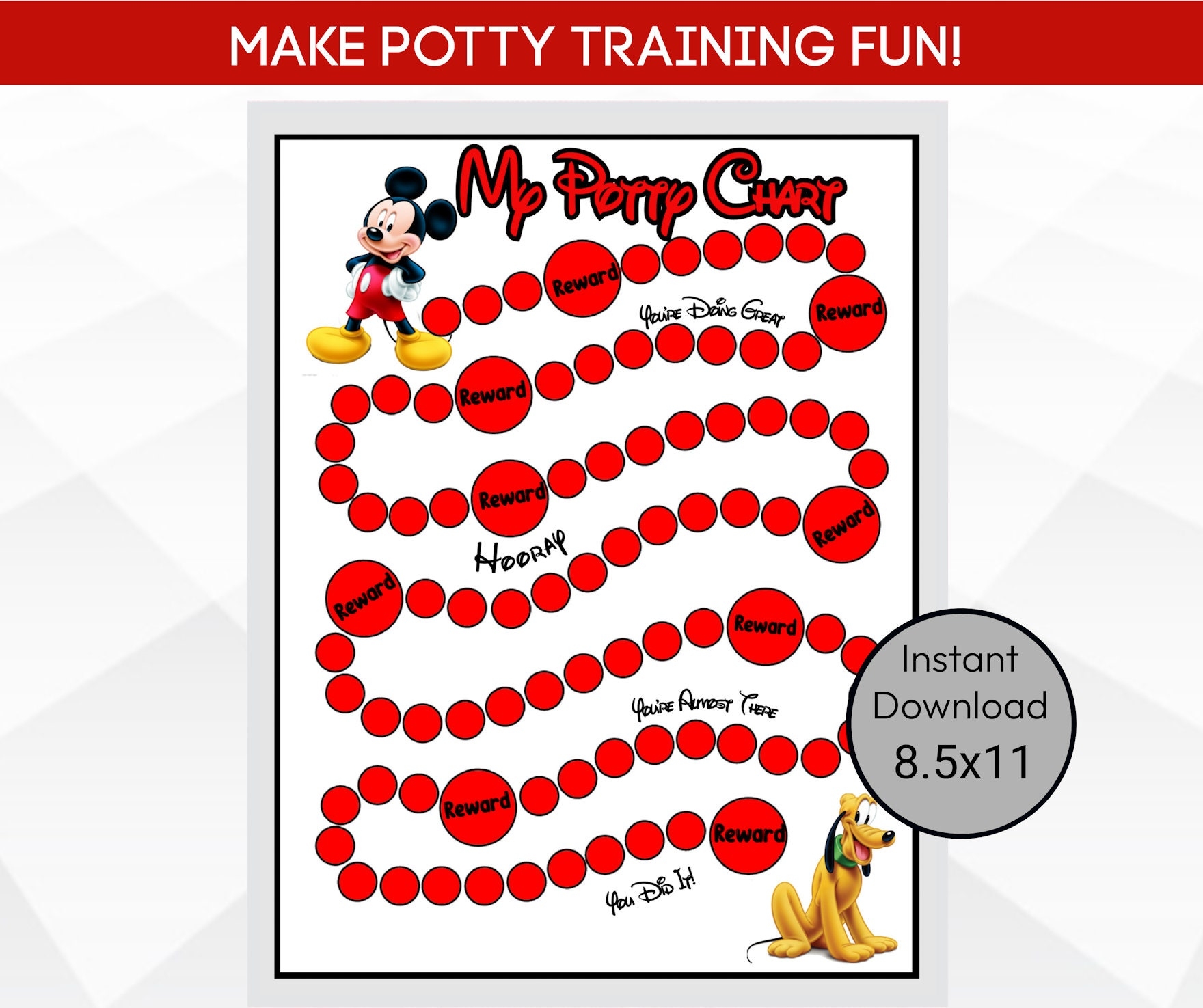 Printable Potty Chart Minnie Mouse