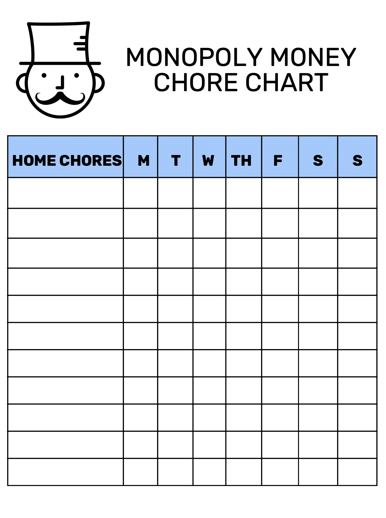 Monopoly Money Chore Chart Free Printable Goally Monopoly Money Chore Chart Free Printable Goally