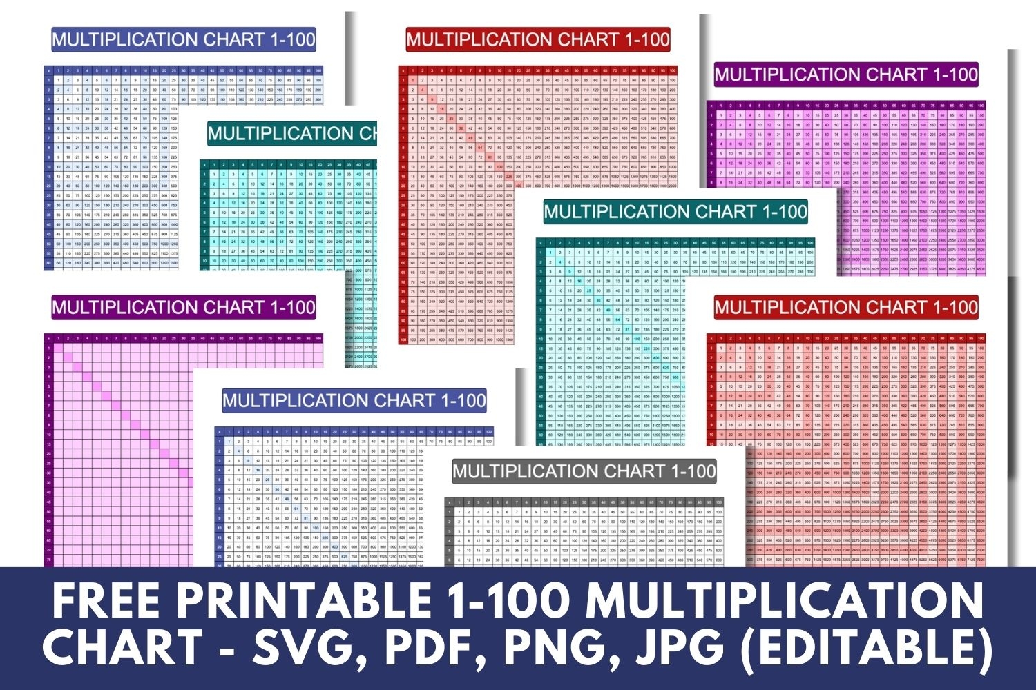 Multiplication Chart Printable Pdf 1 100