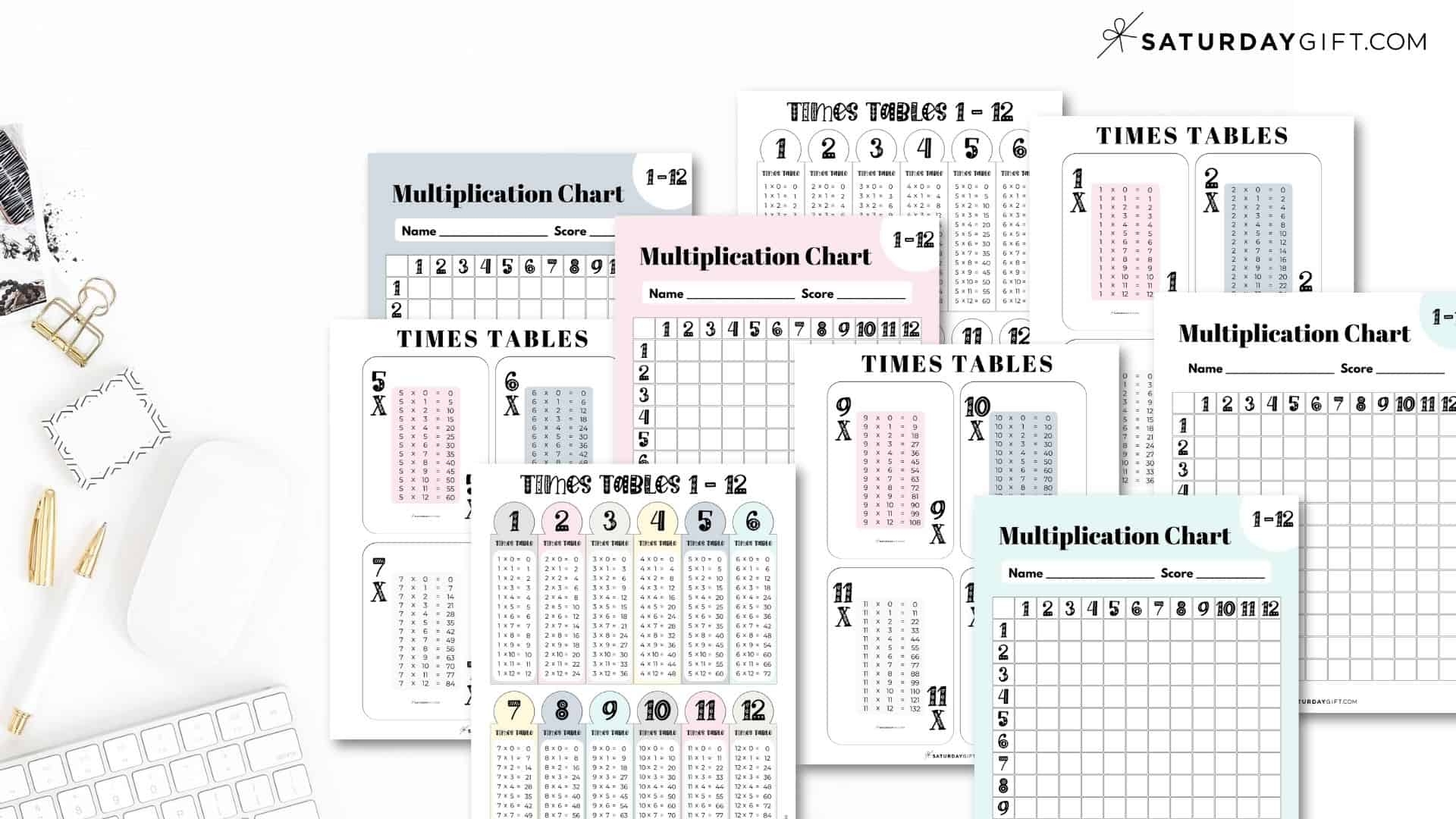 Multiplication Chart Printable Times Tables 1 12 Cute Free Grids Multiplication Chart Printable Times Tables 1 12 Cute Free Grids