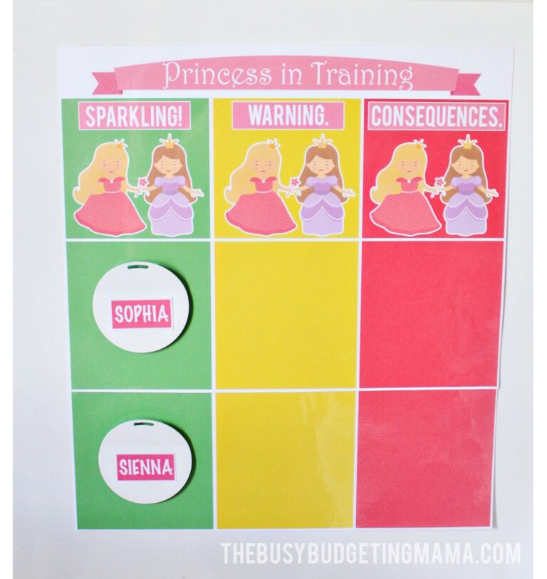 My Girls Behavior Chart Printable At Home With Natalie