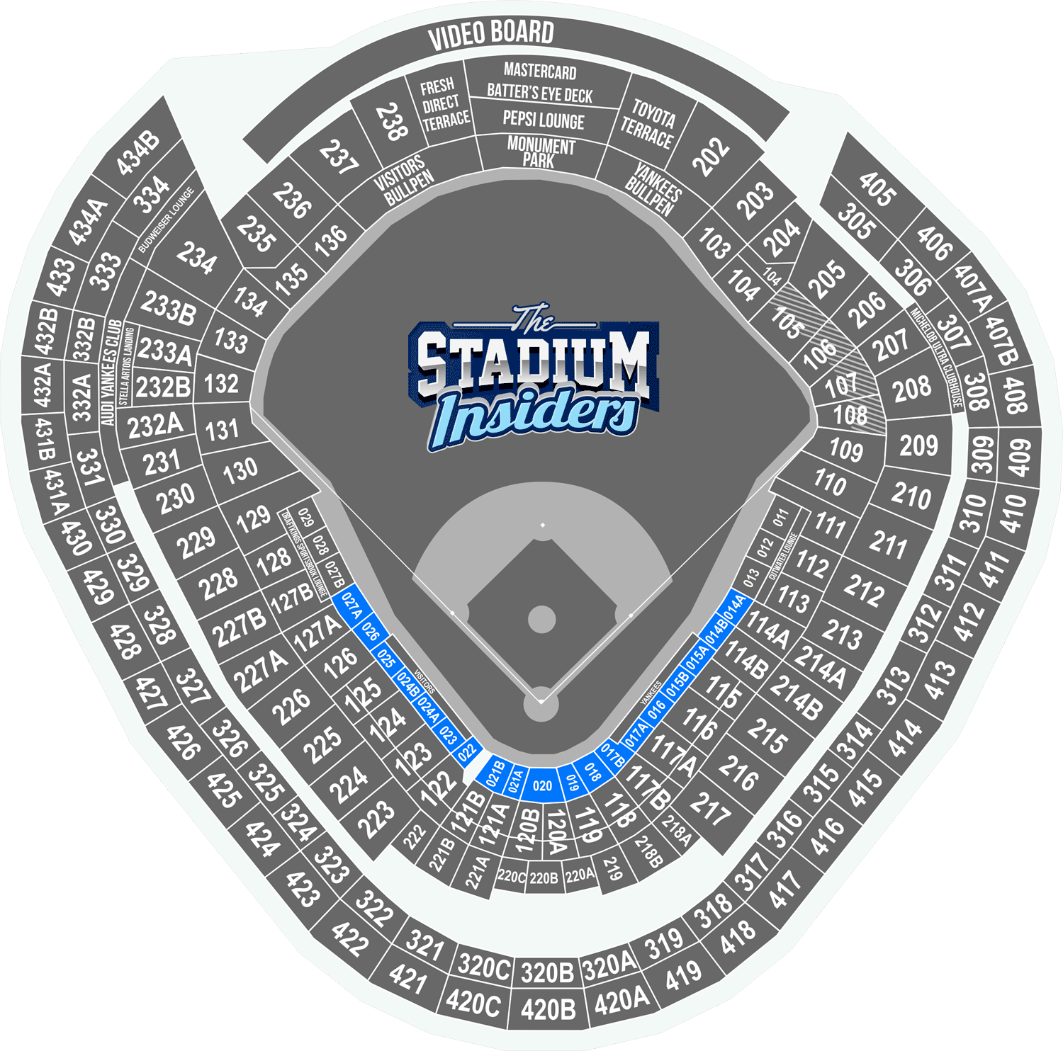 Printable Yankee Stadium Seating Chart