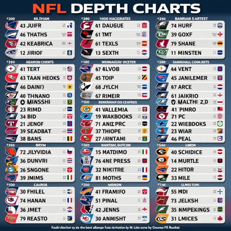 Nfl Depth Charts 2024 Grid With Team Rosters And Logos Stable Diffusion Online