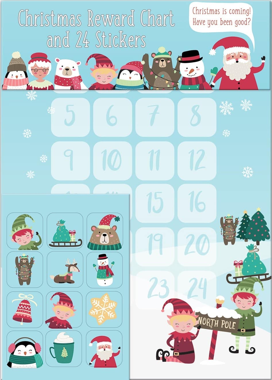 Christmas Sticker Reward Chart Printable