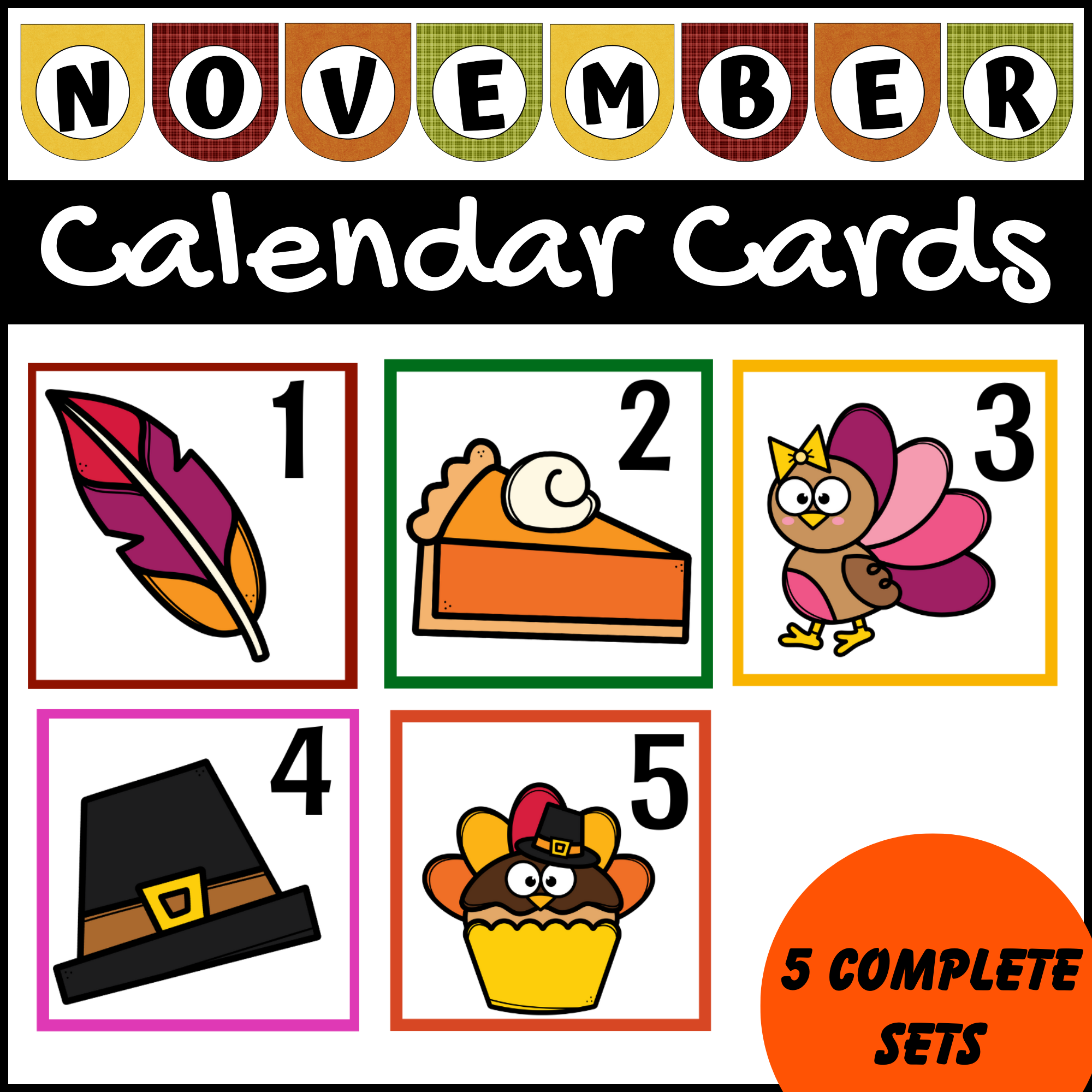 November Calendar Numbers Fall Pocket Chart Calendar Cards Made By Teachers