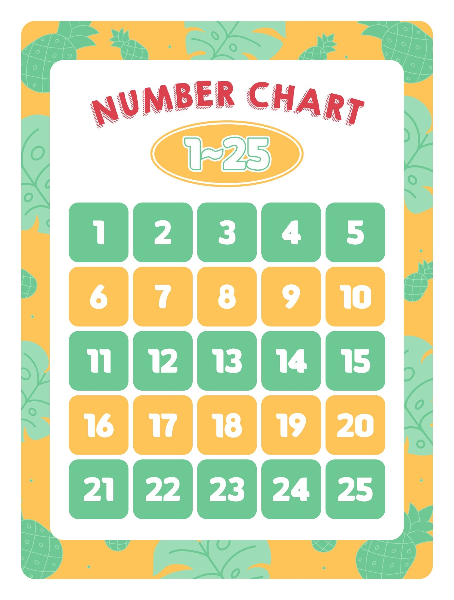 Number Grid 1 25 14 Free PDF Printables Printablee Number Grid 1 25 14 Free PDF Printables Printablee