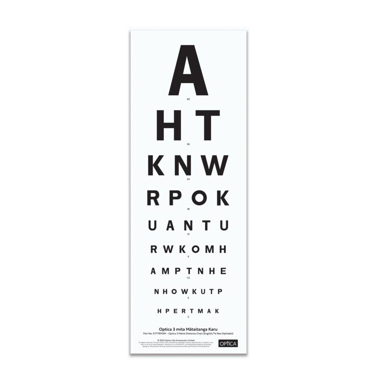 Optica 3M Distance Chart English Te Reo Alphabet Optica Accessories Optical Wholesaler