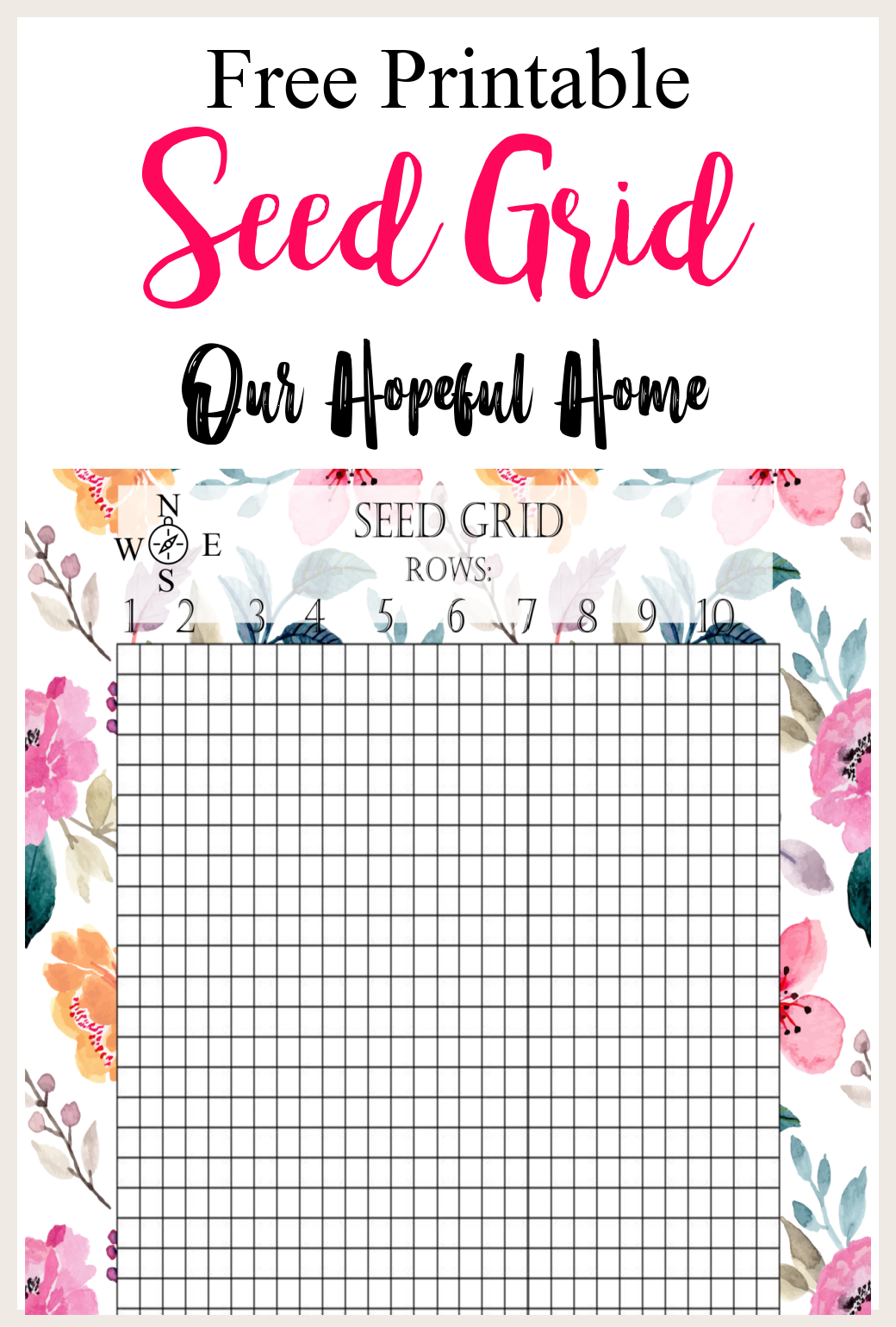Our Hopeful Home Free Seed Grid Printable And Seed Planting Chart Ideas