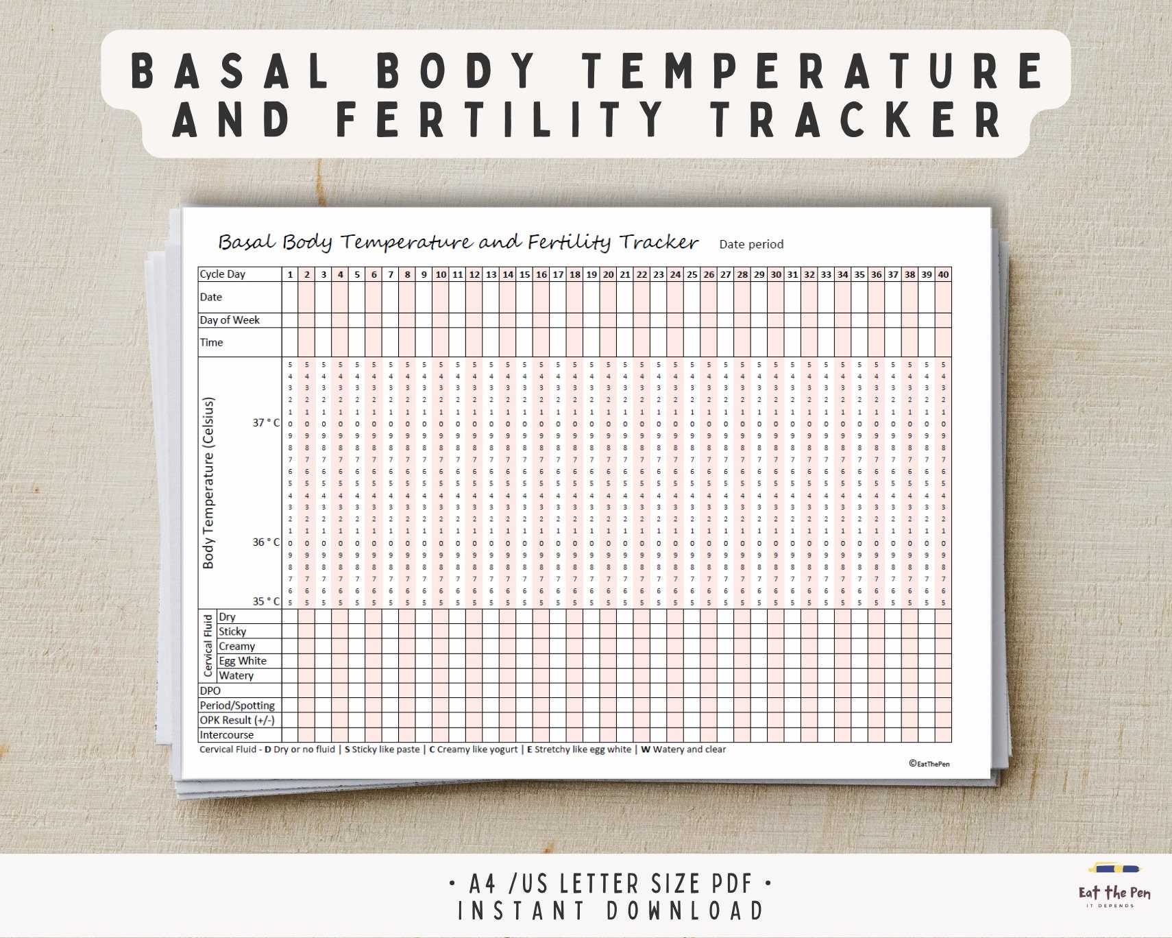 Ovulation Tracking Chart Printable