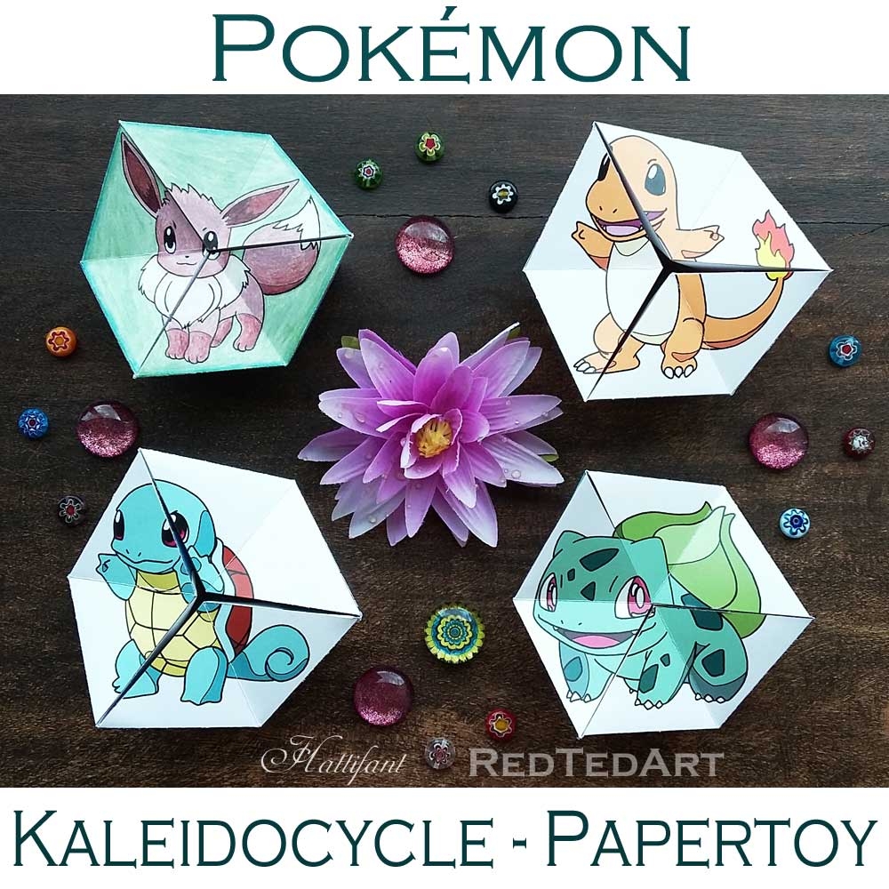 Paper Toys Pokemon Evolution Flextangles Hattifant